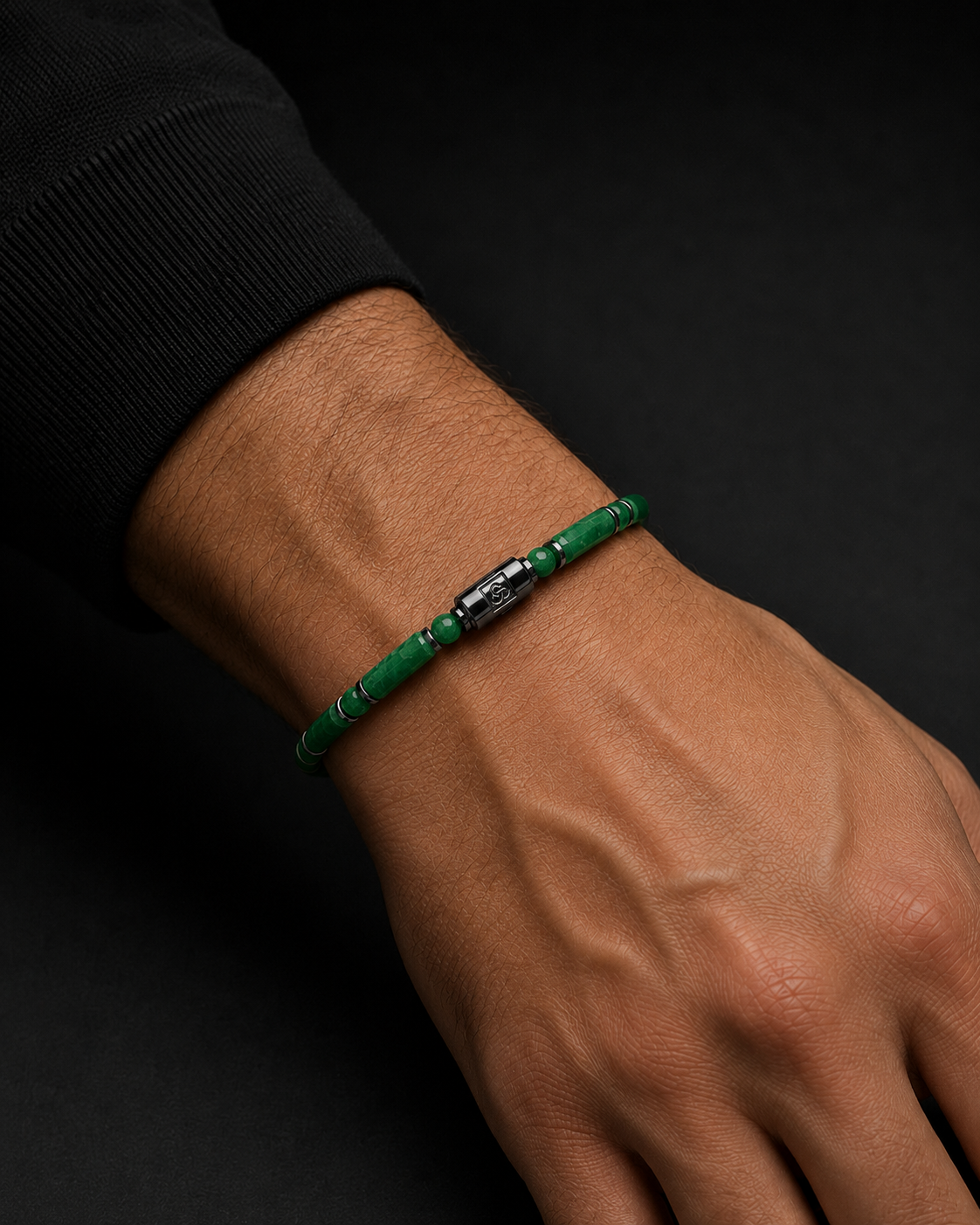 Emerald Jade Bracelet 4mm | PIPE
