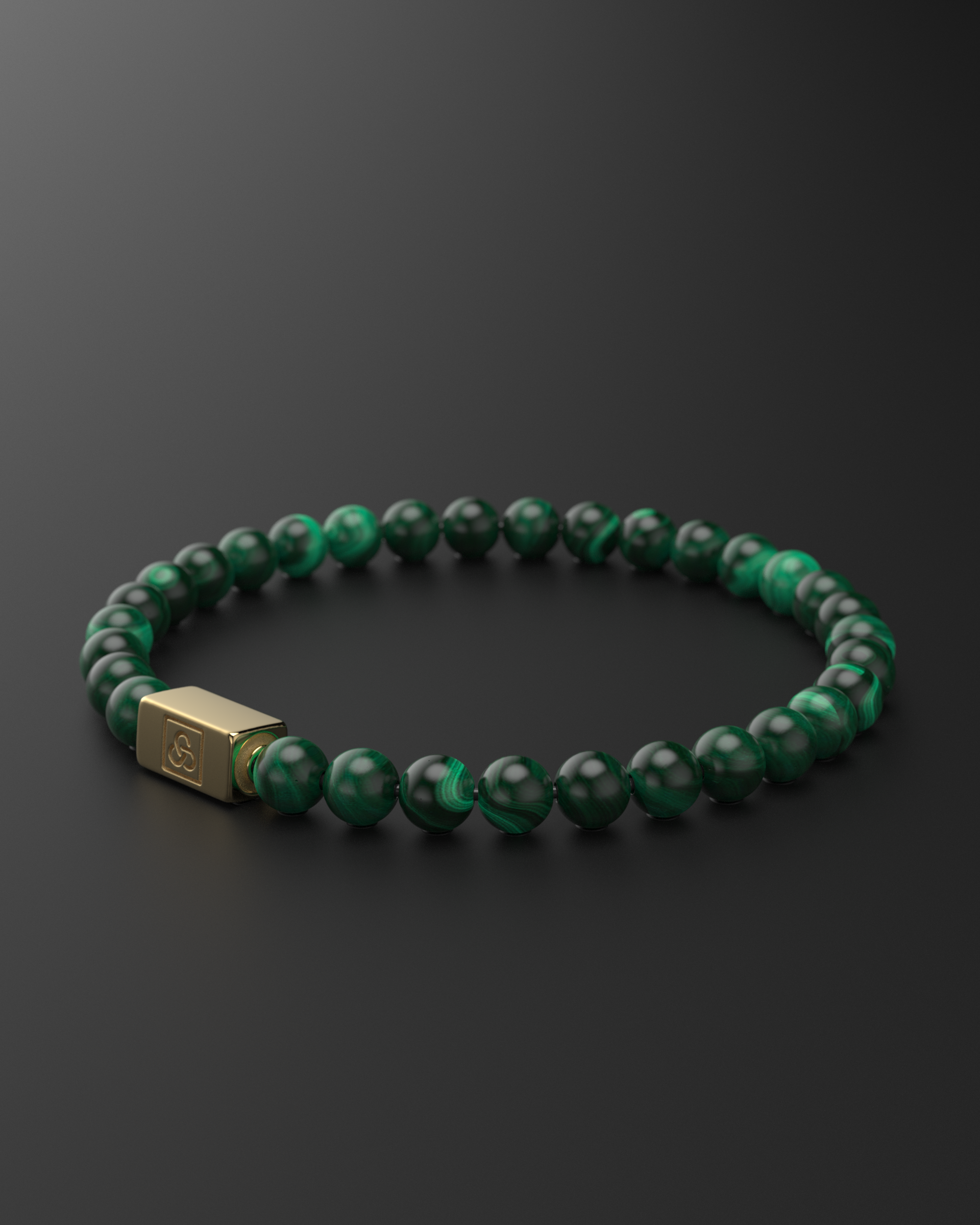 Bracelet Malachite Verte 6mm | Essentiel
