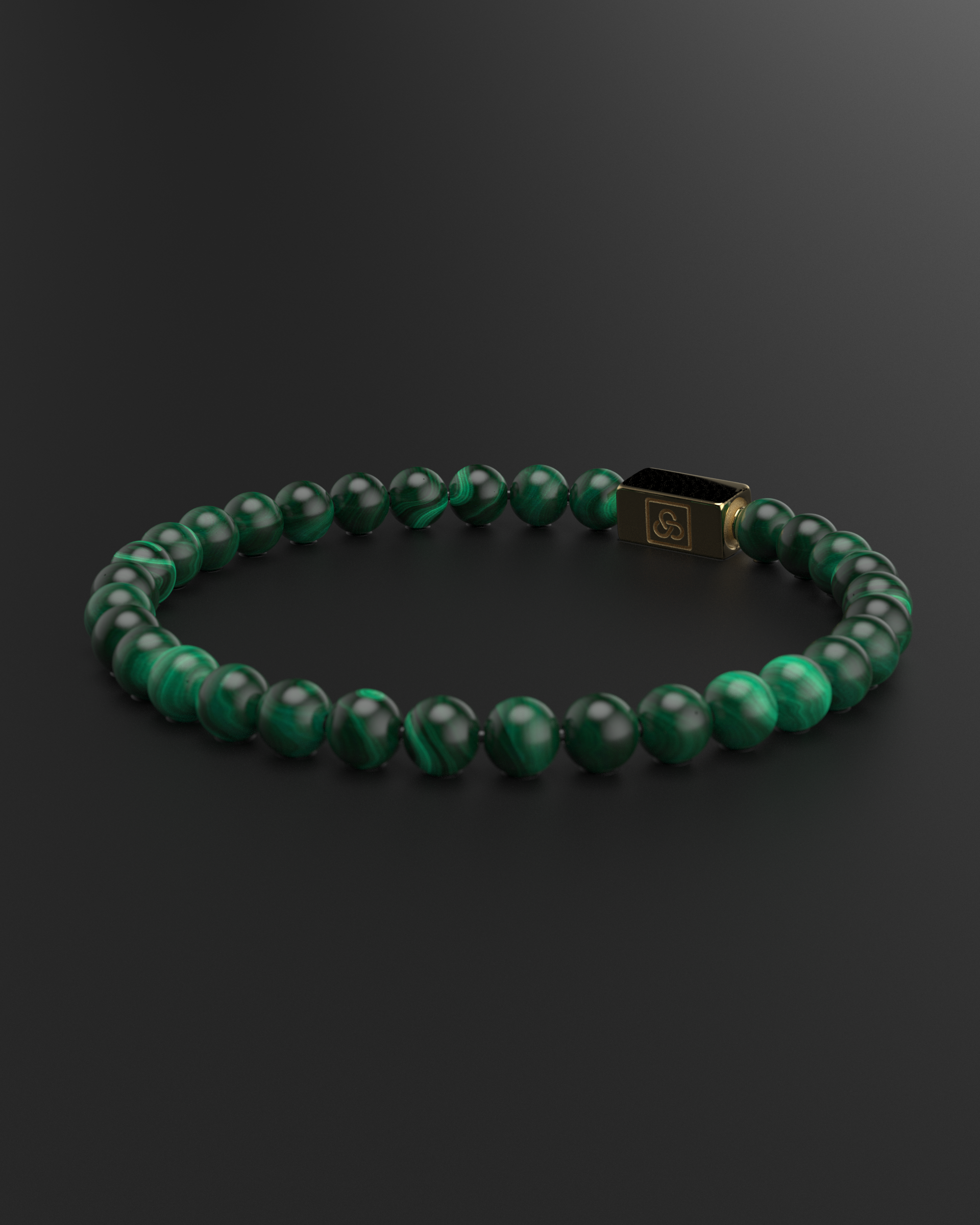 Bracelet Malachite Verte 6mm | Essentiel