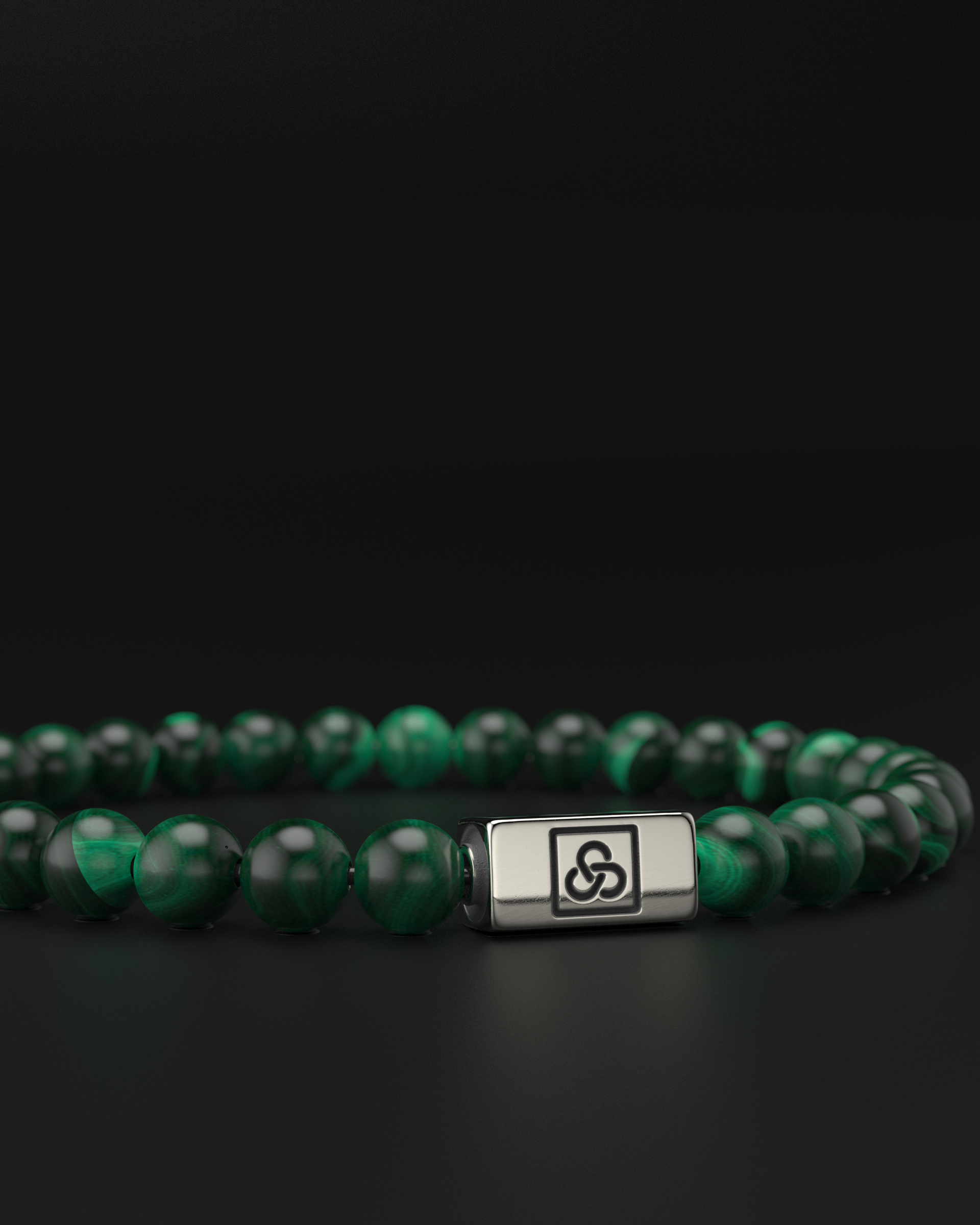 Bracelet Malachite Verte 6mm | Essentiel