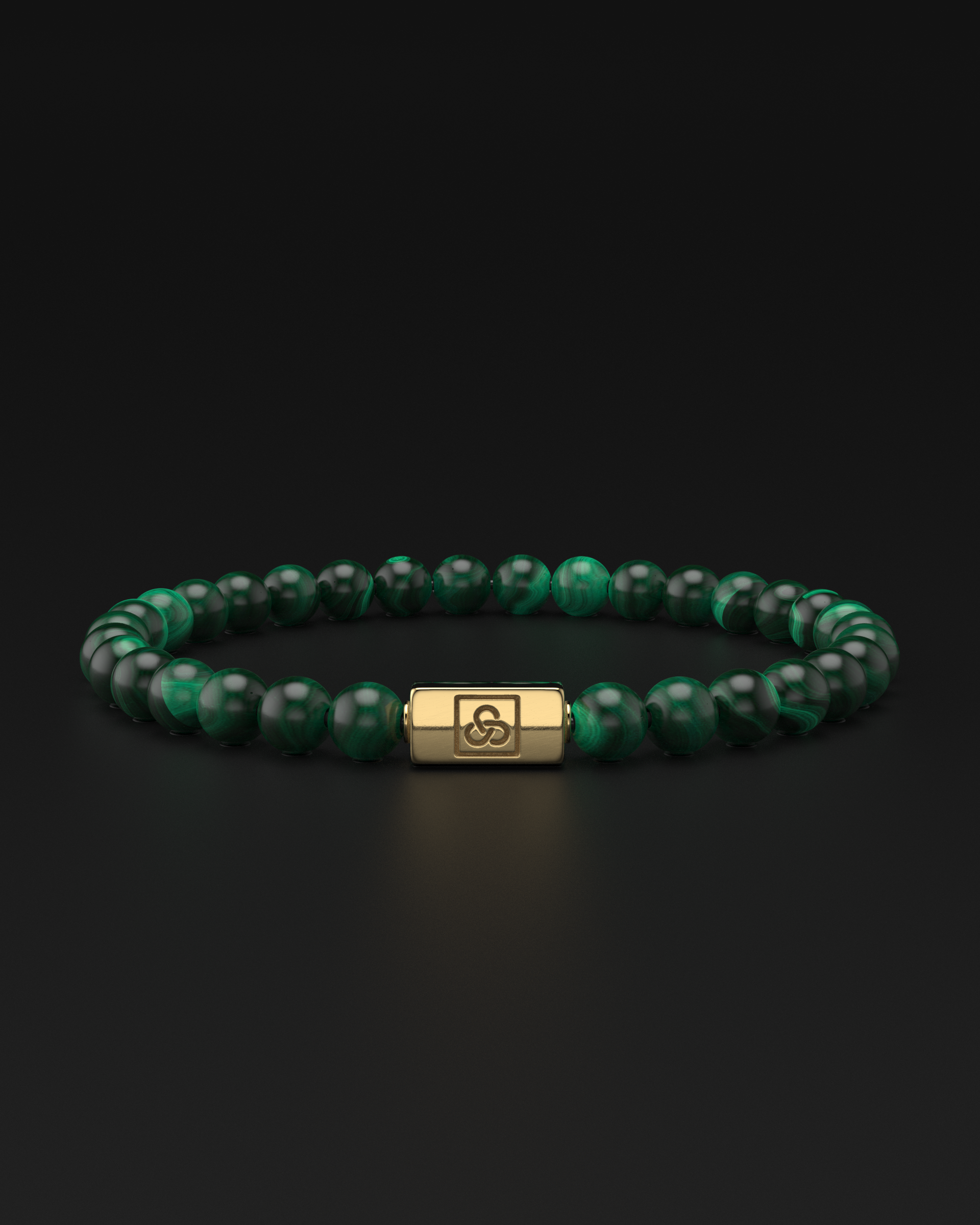 Bracelet Malachite Verte 6mm | Essentiel