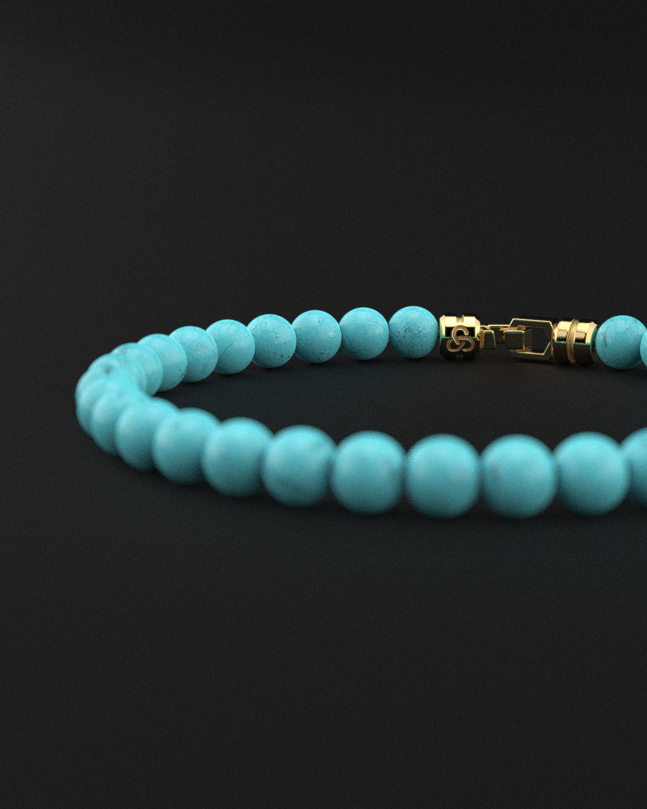 Turquoise Matte Bracelet 6mm | VERTEX