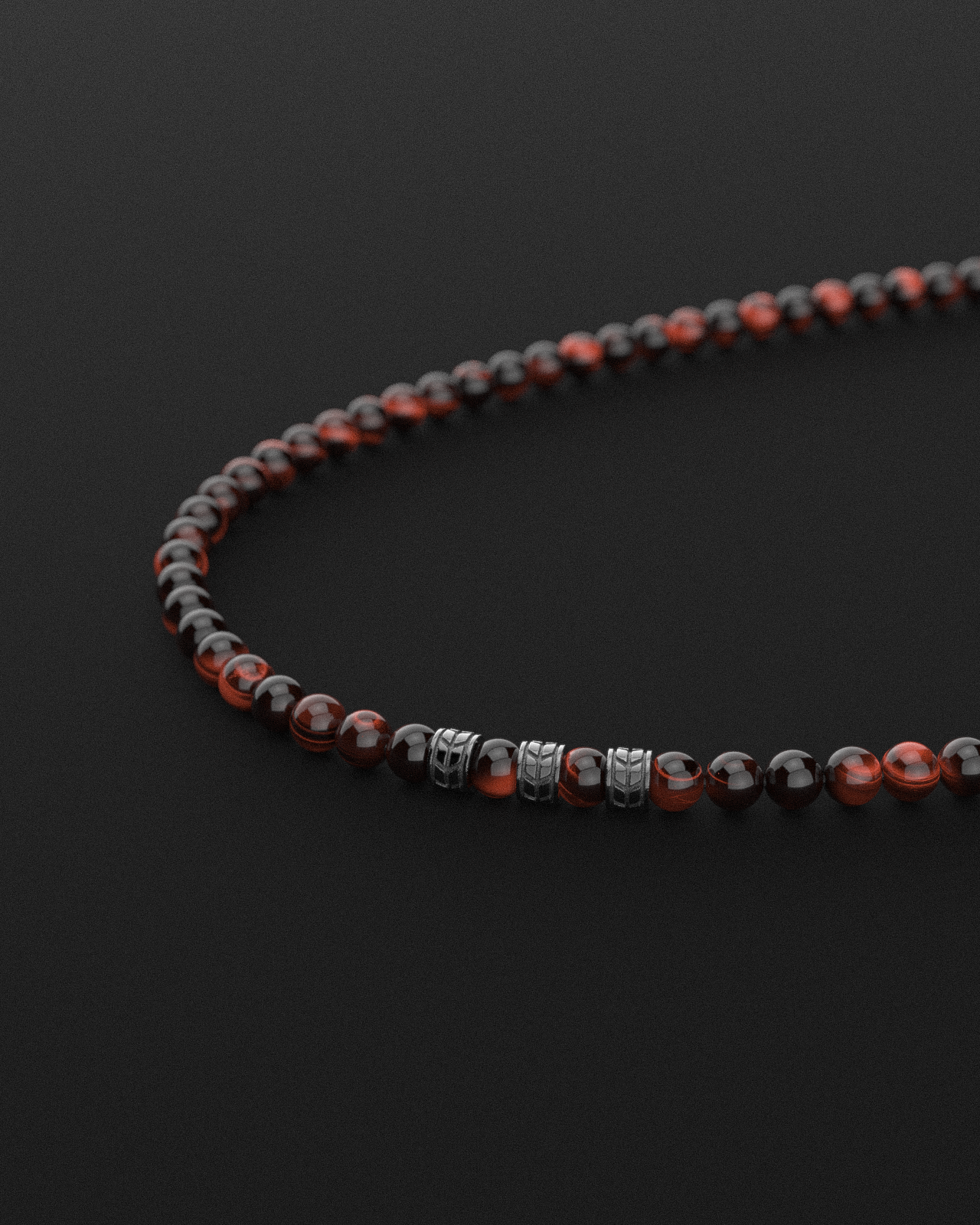 Red Tiger Eye Necklace 8mm | Royale