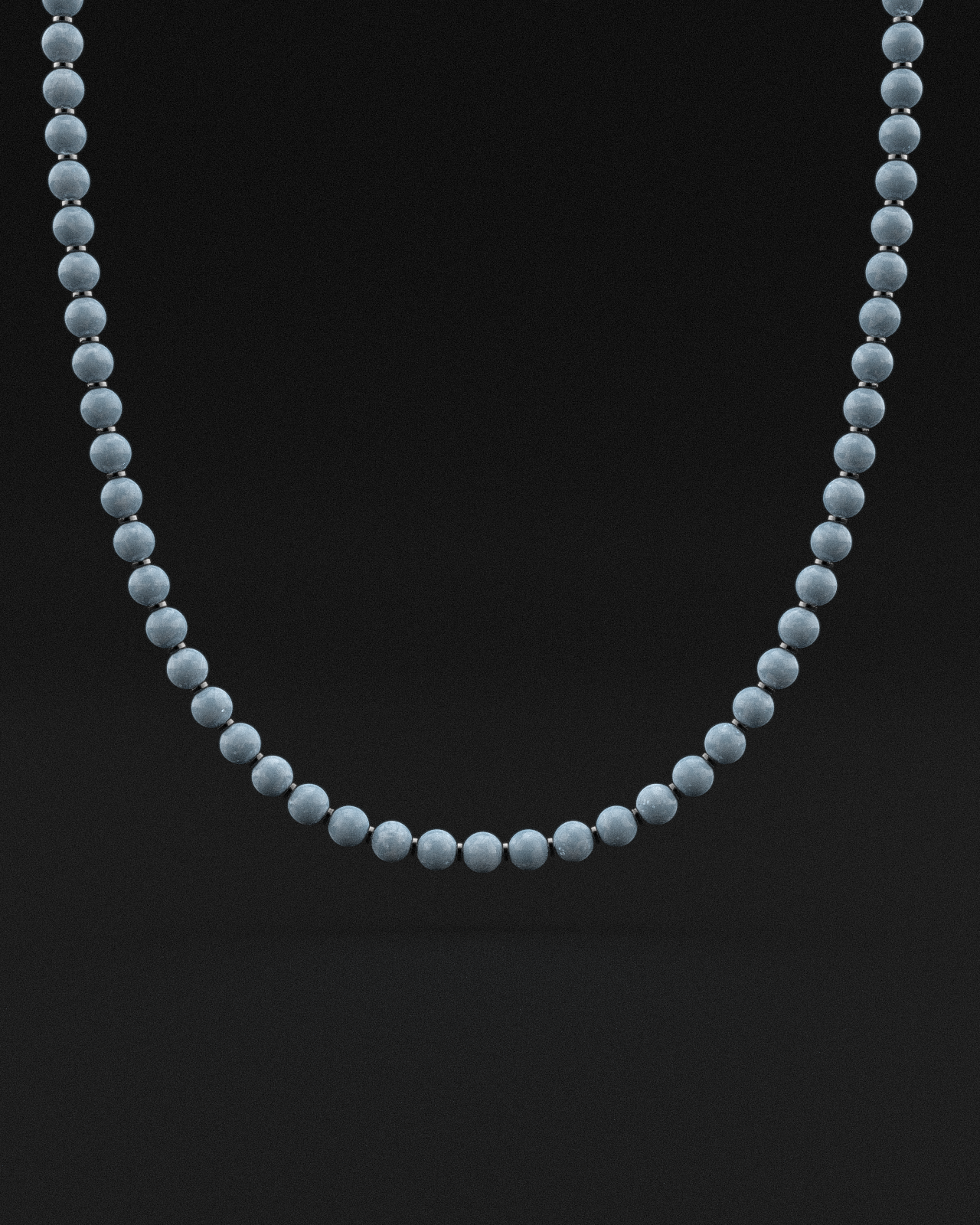 Aquamarin Jade Halskette 8mm | Gebet