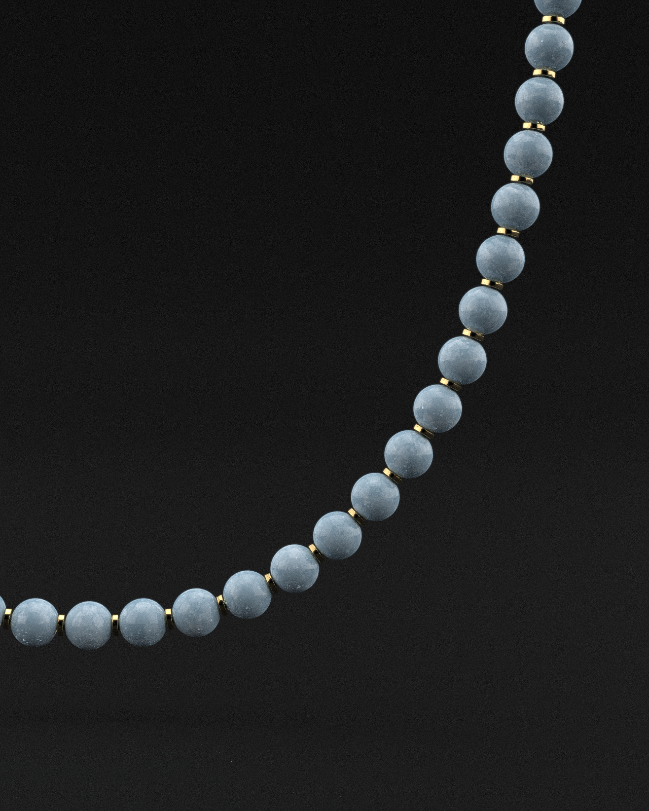 Aquamarin Jade Halskette 8mm | Gebet