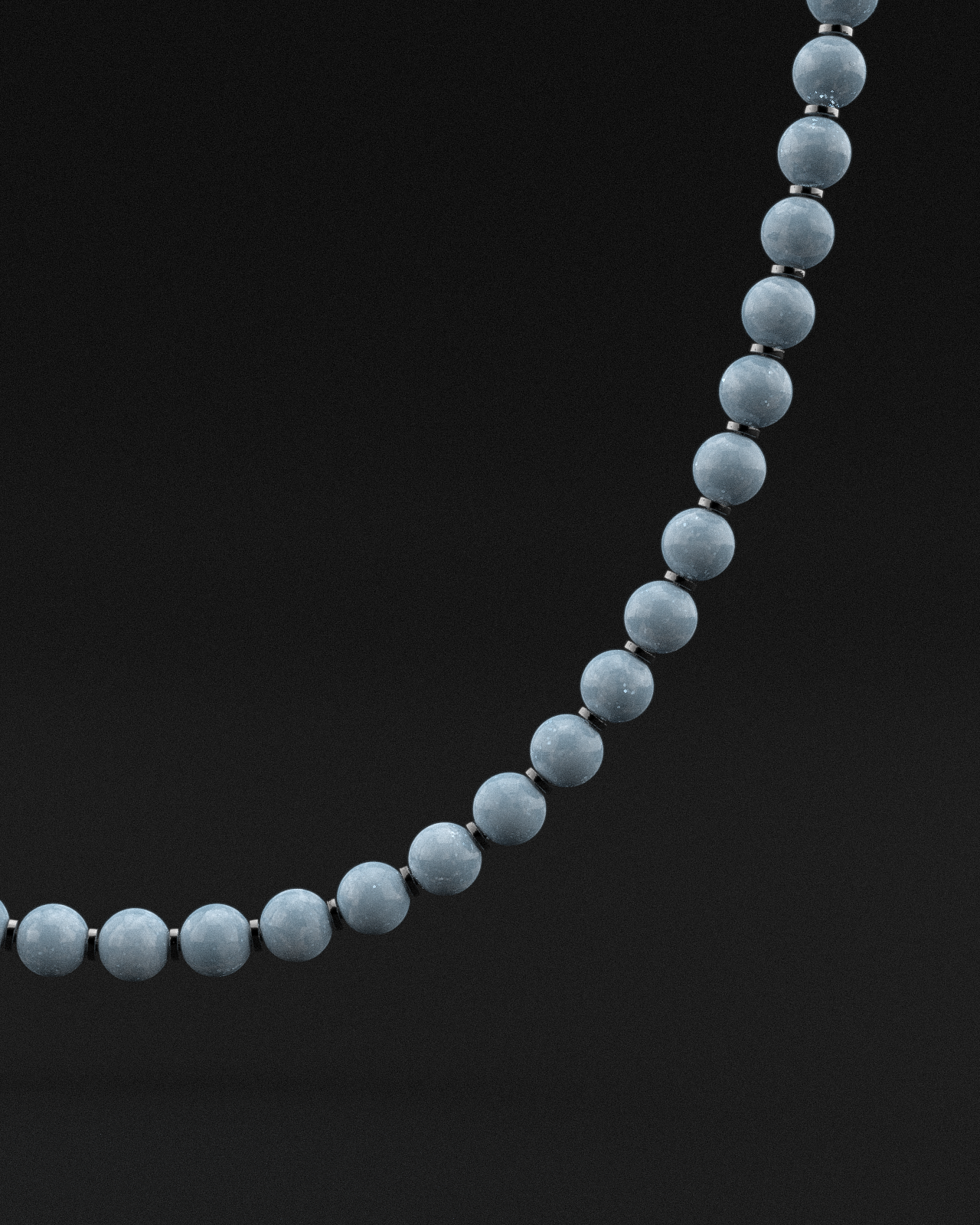 Aquamarin Jade Halskette 8mm | Gebet