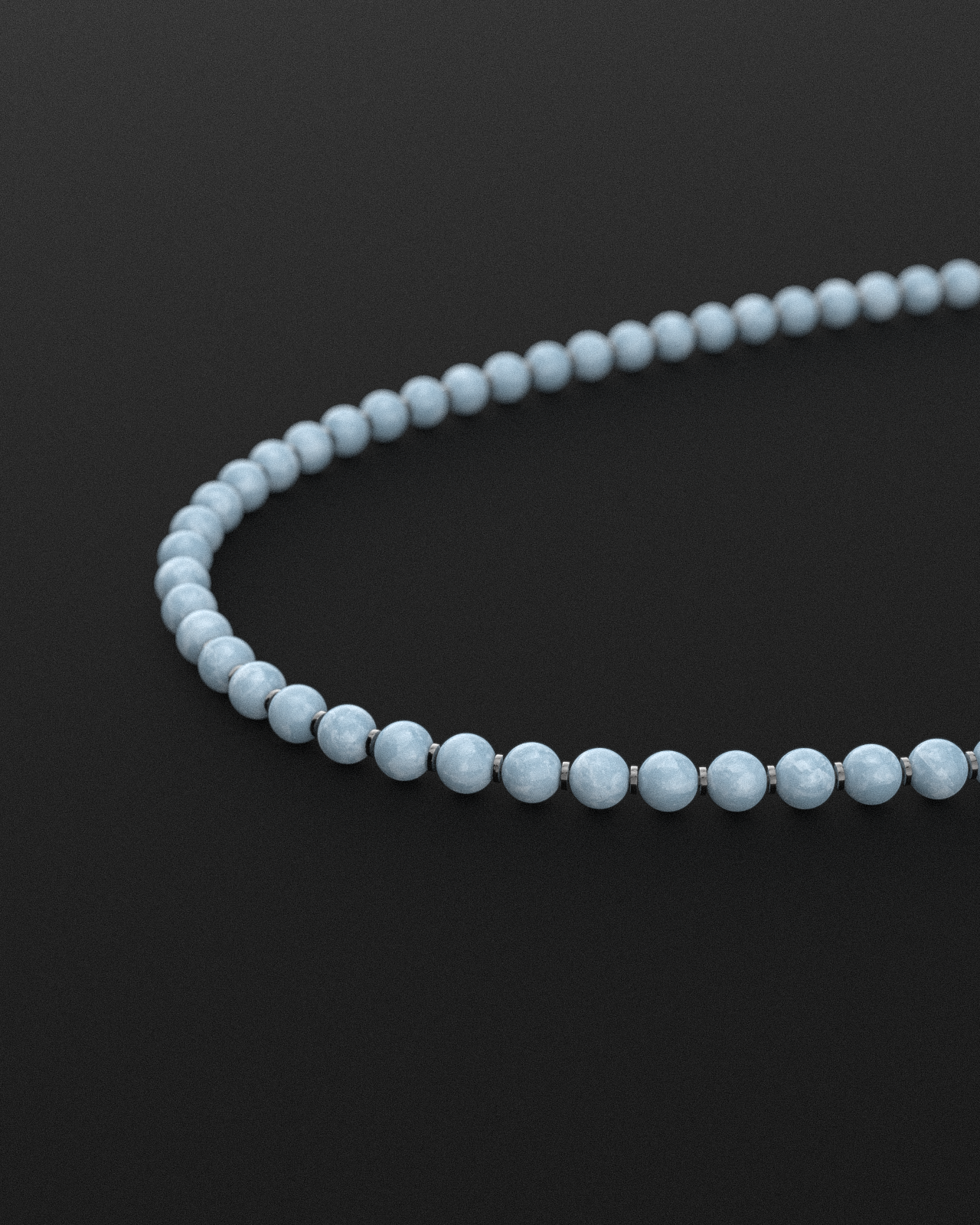 Aquamarin Jade Halskette 8mm | Gebet