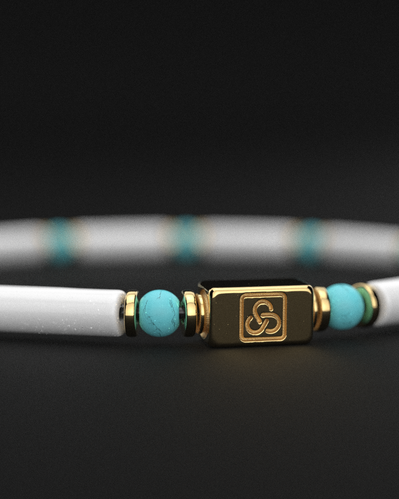 Howlite + Turquoise Bracelet 4mm | PIPE