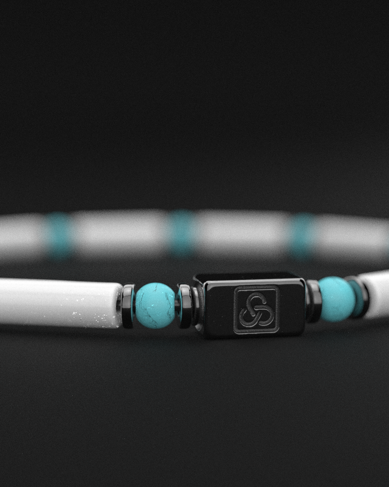 Howlith + Türkis Armband 4mm | PIPE