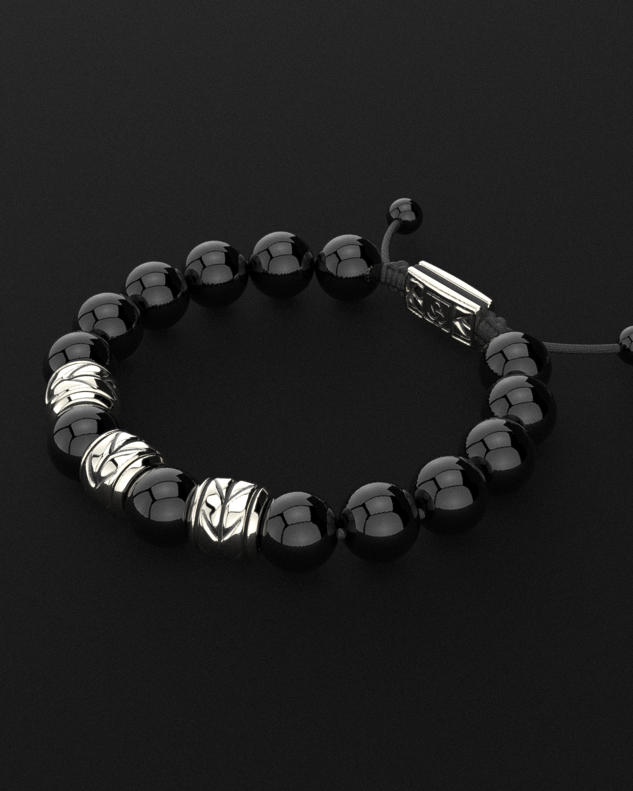 Onyx Bracelet 12mm | Woven