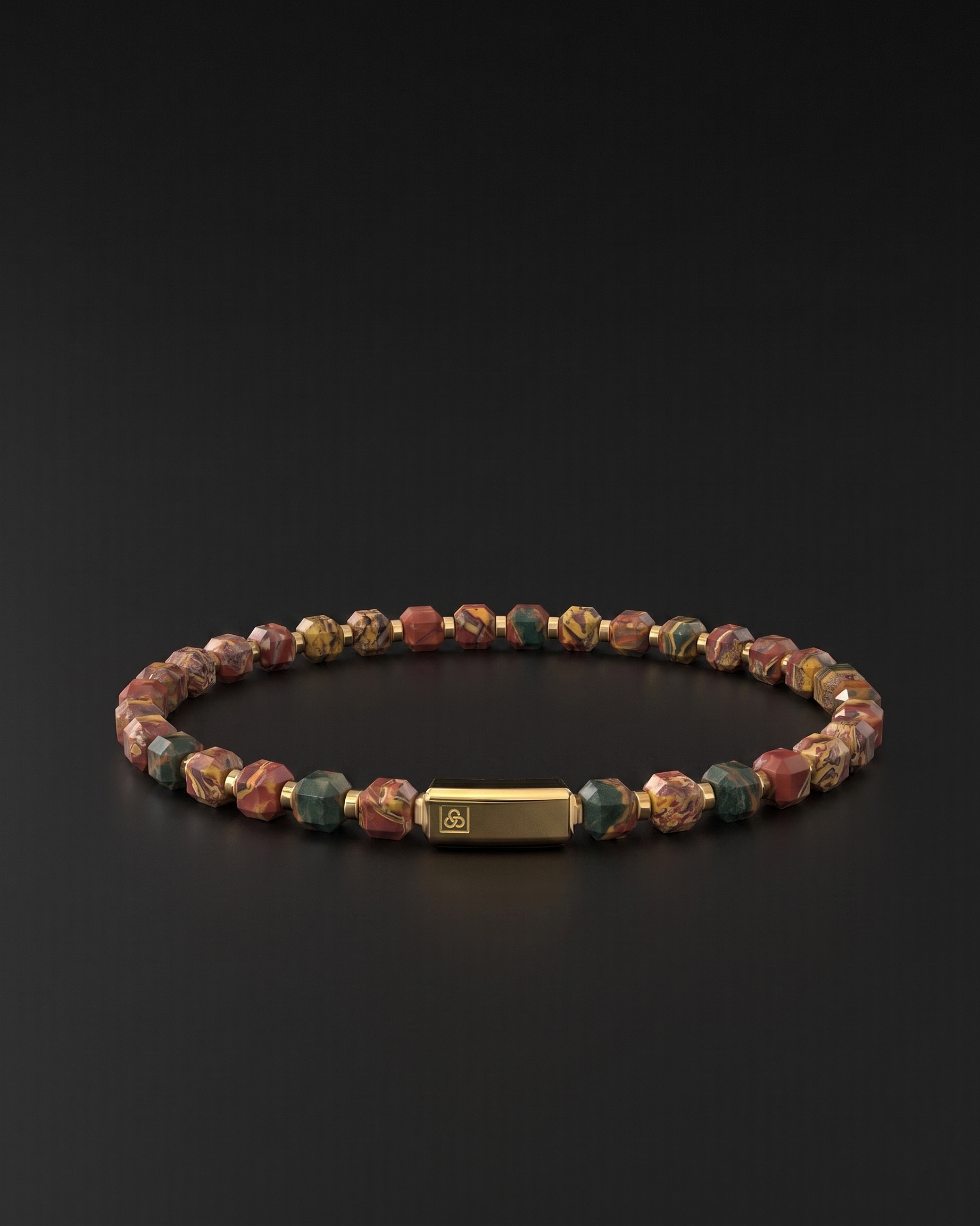 Red Picasso Bracelet 5mm | Kubic