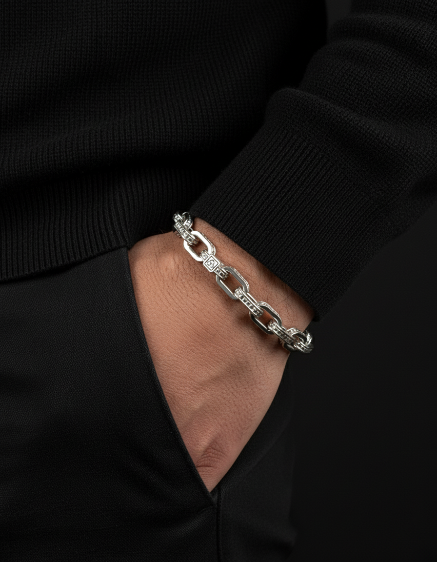 Pulsera de cadena cruda #3