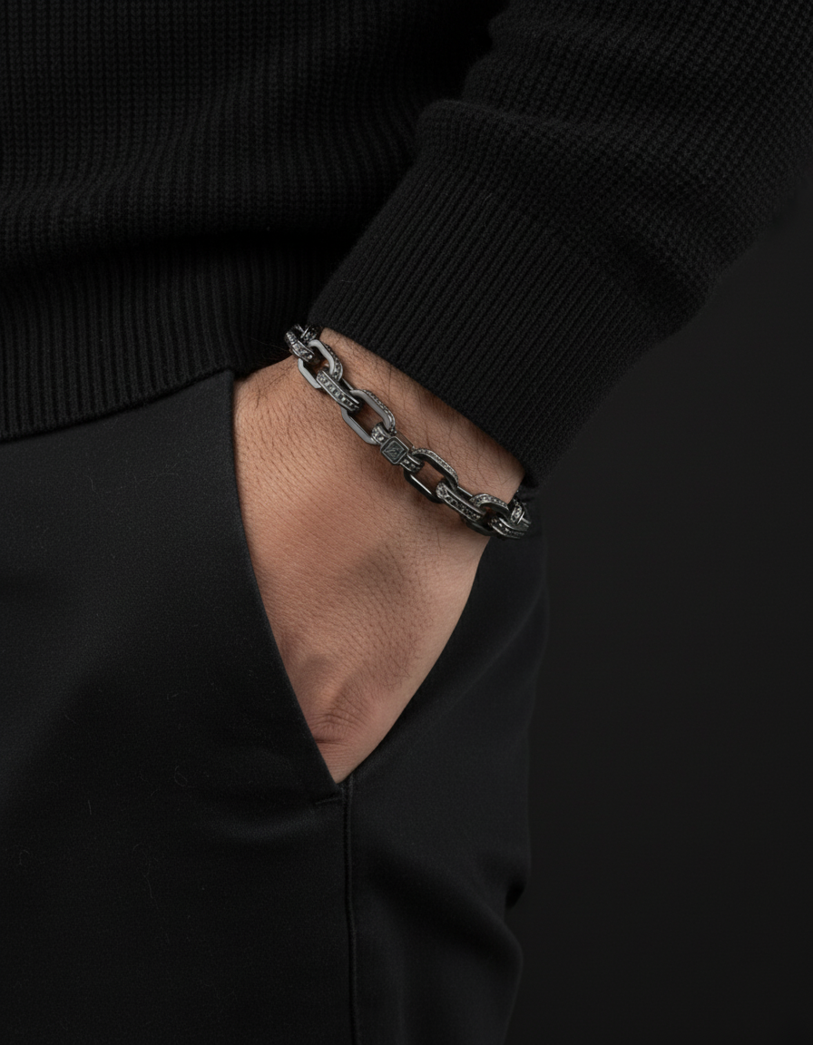 Pulsera de cadena cruda #3