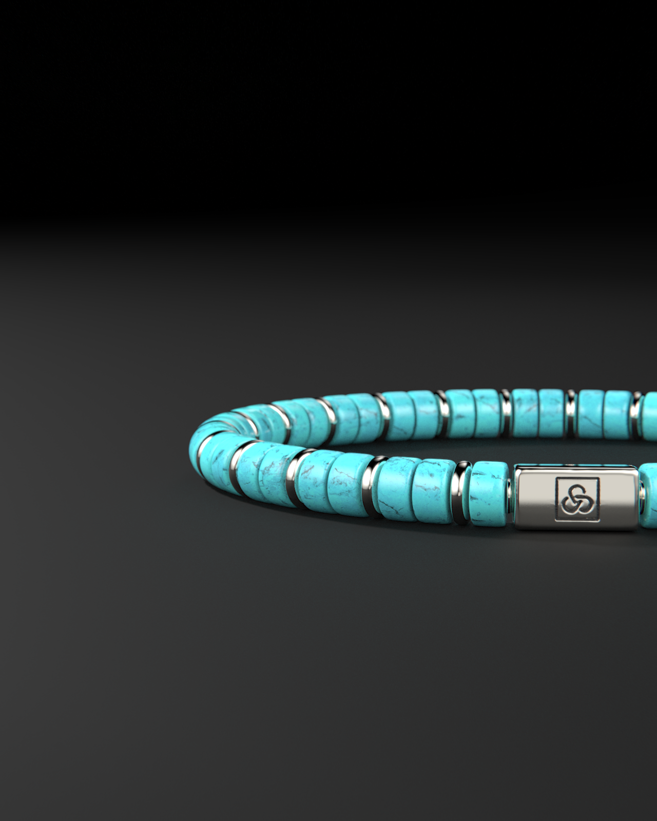 Turquoise Bracelet 6mm | Spacer #2