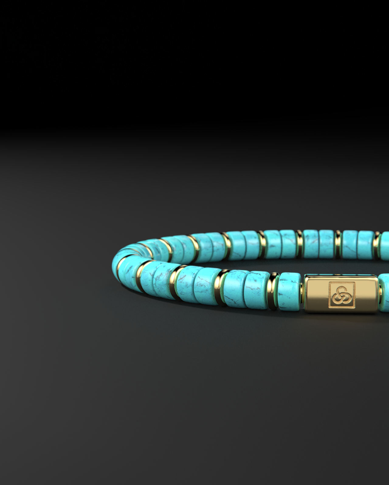 Turquoise Bracelet 6mm | Spacer #2