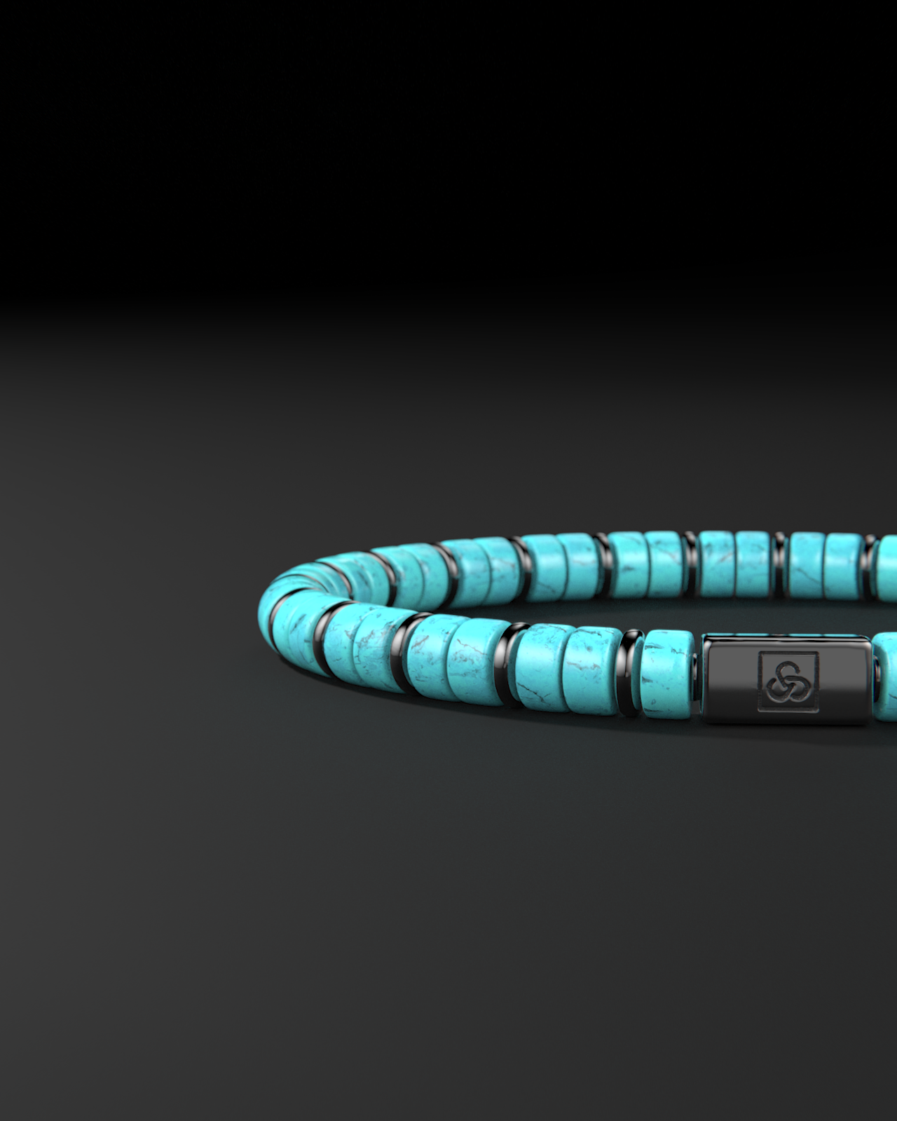 Turquoise Bracelet 6mm | Spacer #2