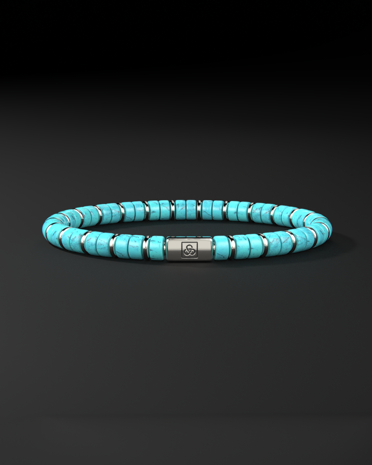 Turquoise Bracelet 6mm | Spacer #2