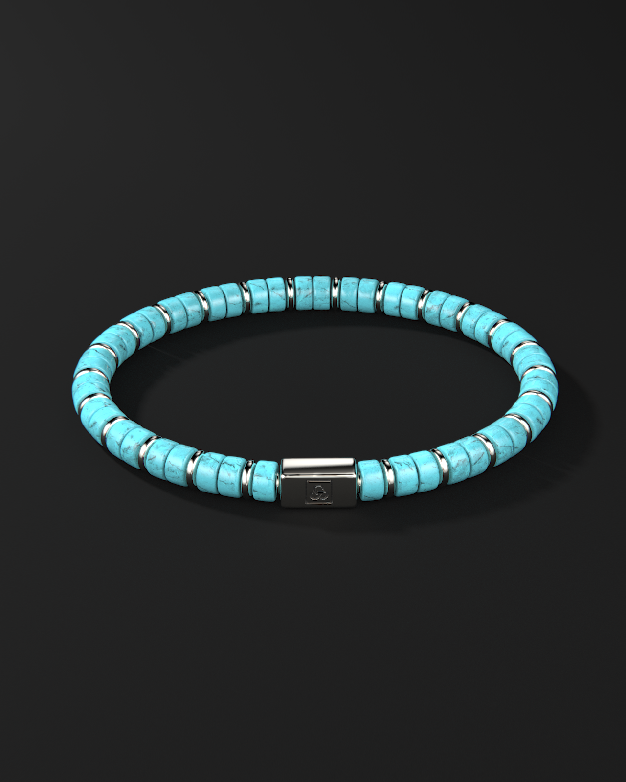 Turquoise Bracelet 6mm | Spacer #2