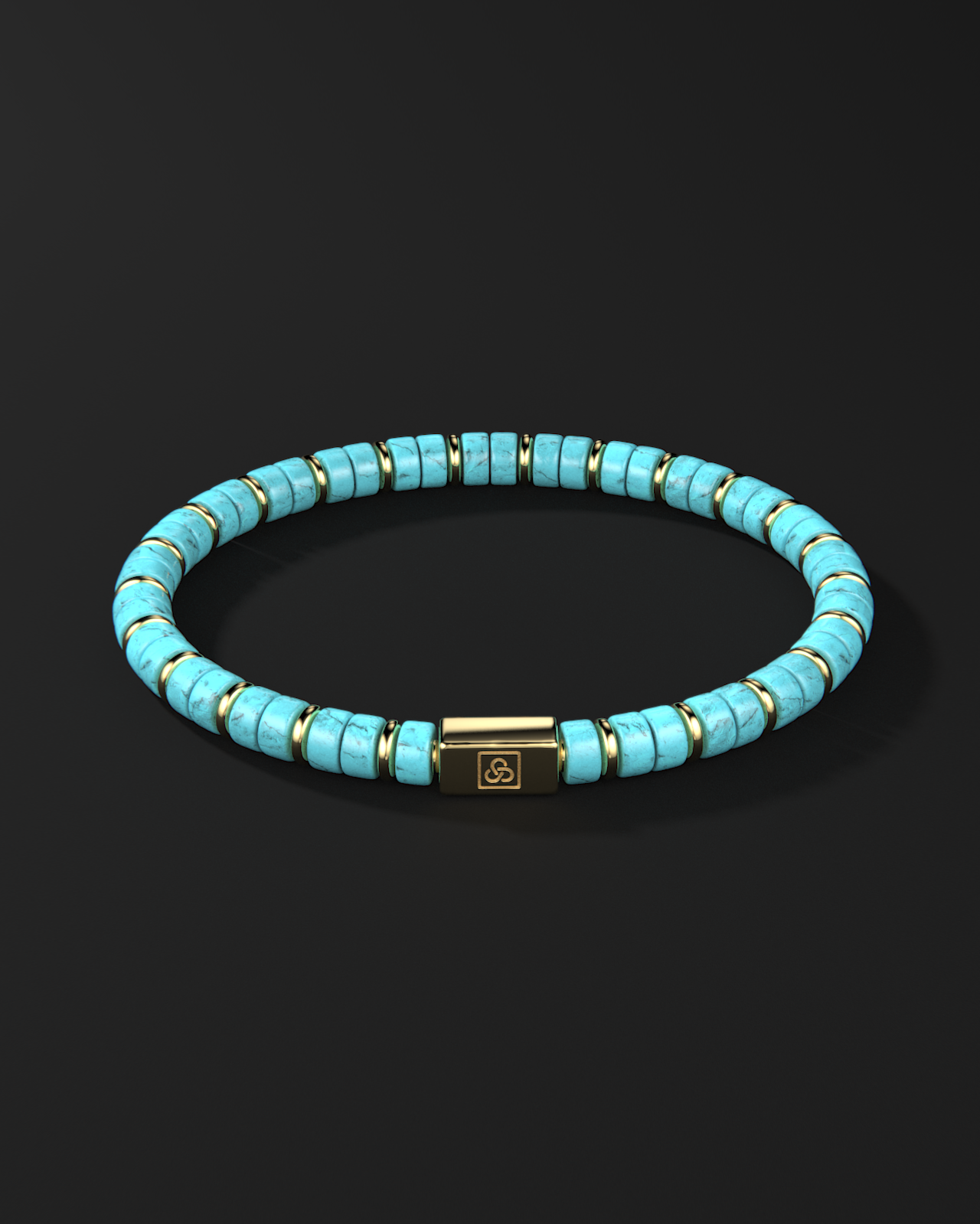 Turquoise Bracelet 6mm | Spacer #2