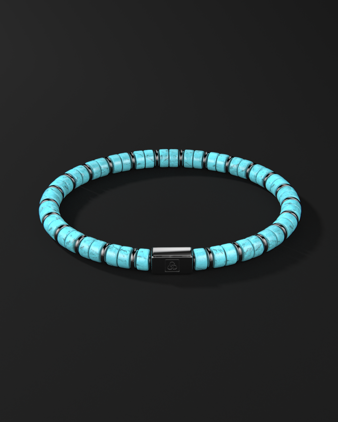 Turquoise Bracelet 6mm | Spacer #2