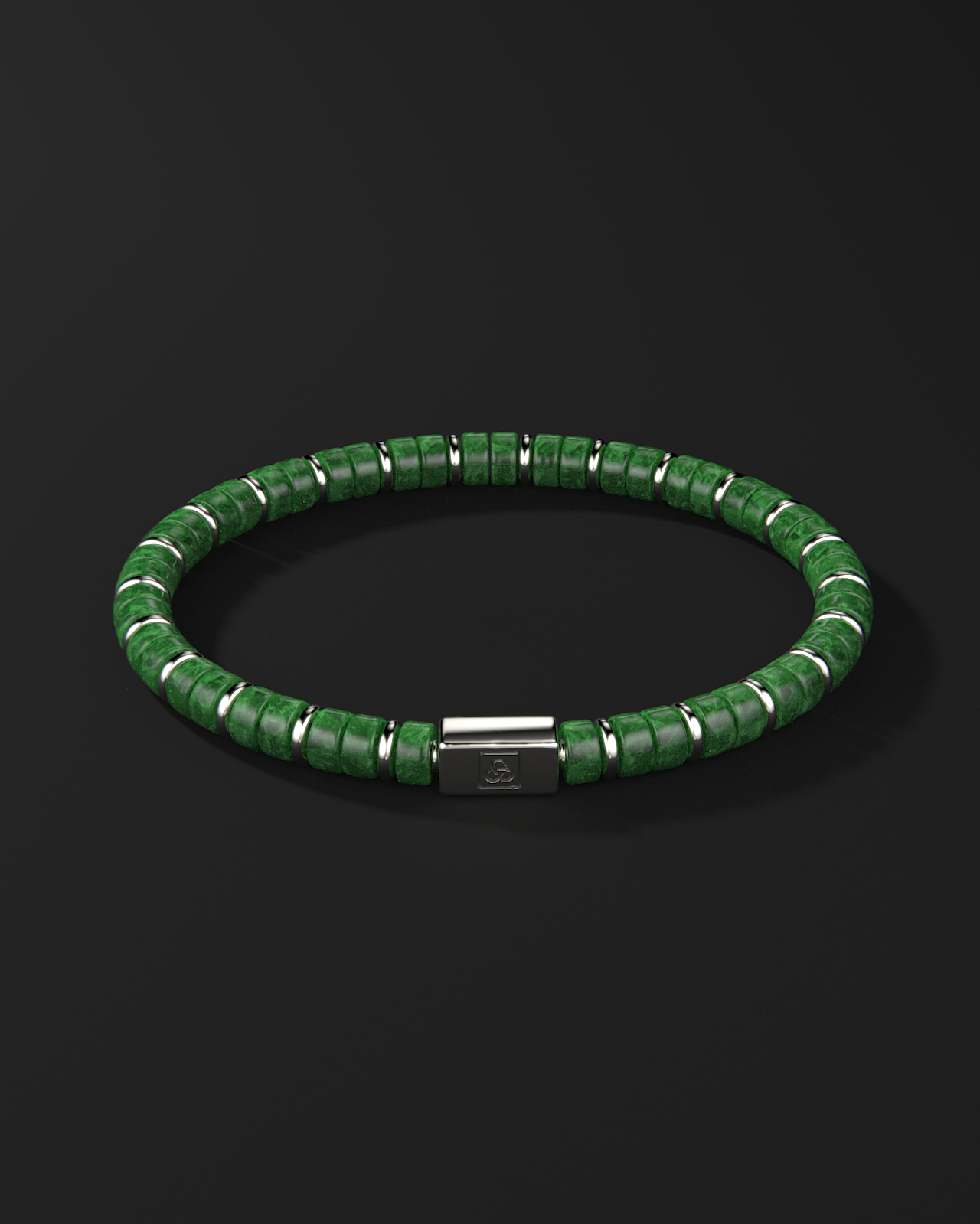 Pulsera de Jade Esmeralda 6mm | Espaciador #2