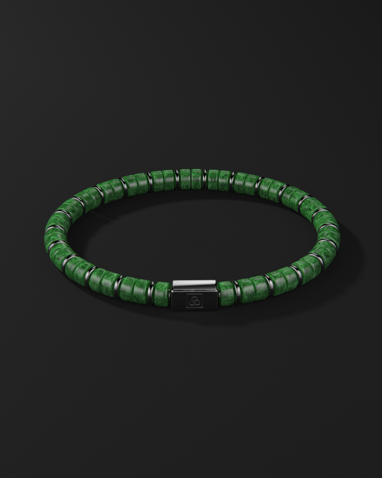 Pulsera de Jade Esmeralda 6mm | Espaciador #2