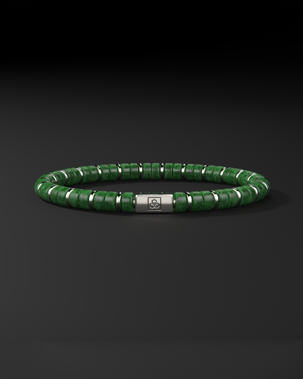Pulsera de Jade Esmeralda 6mm | Espaciador #2