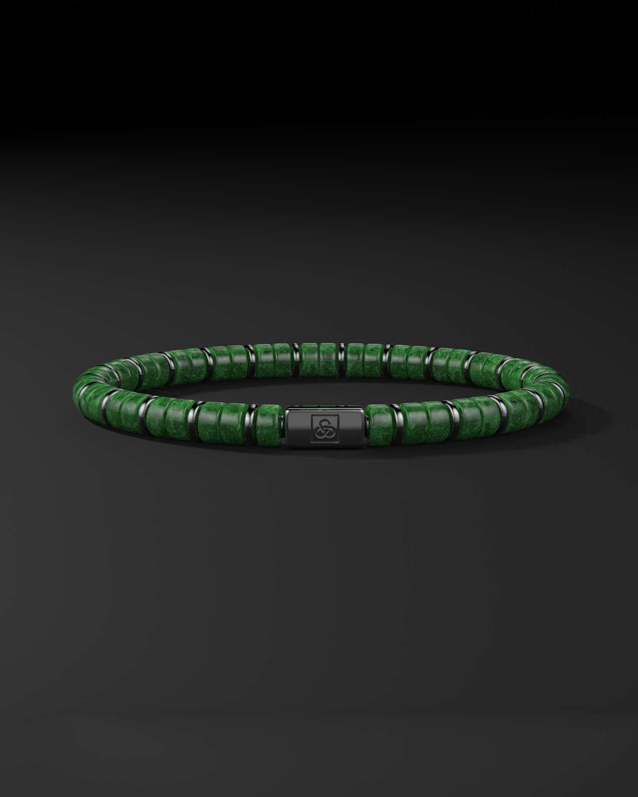 Pulsera de Jade Esmeralda 6mm | Espaciador #2