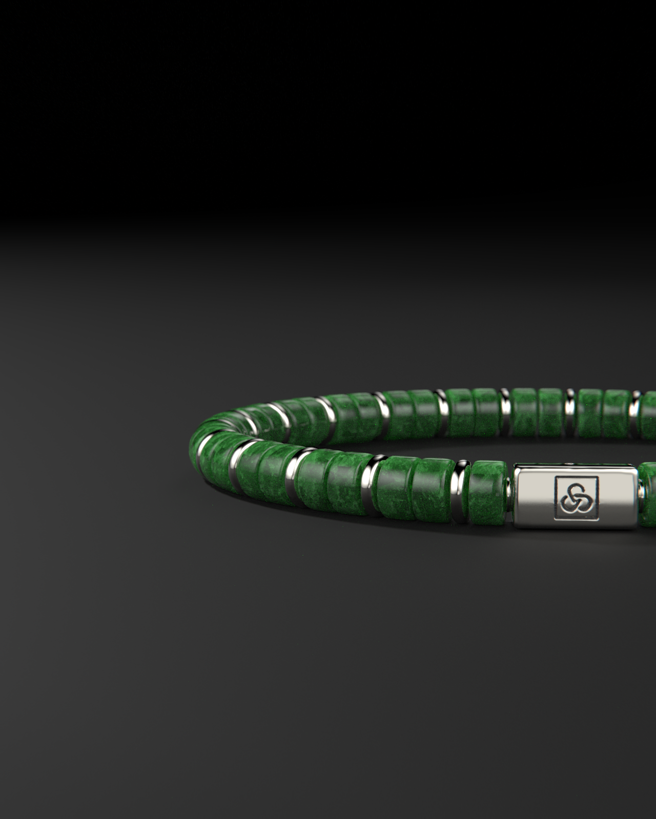 Pulsera de Jade Esmeralda 6mm | Espaciador #2