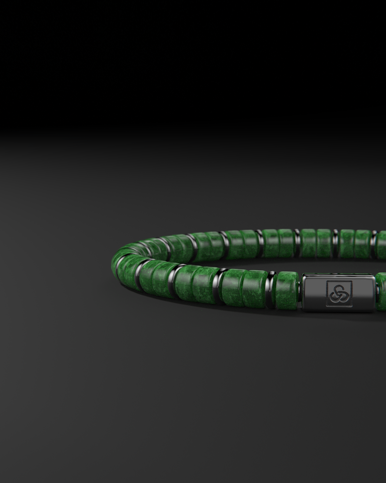 Pulsera de Jade Esmeralda 6mm | Espaciador #2