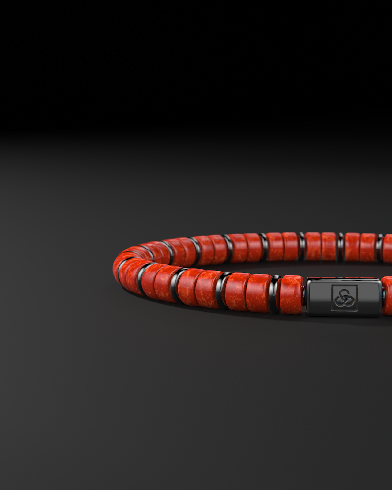 Pulsera de Jade Rojo 6mm | Espaciador #2