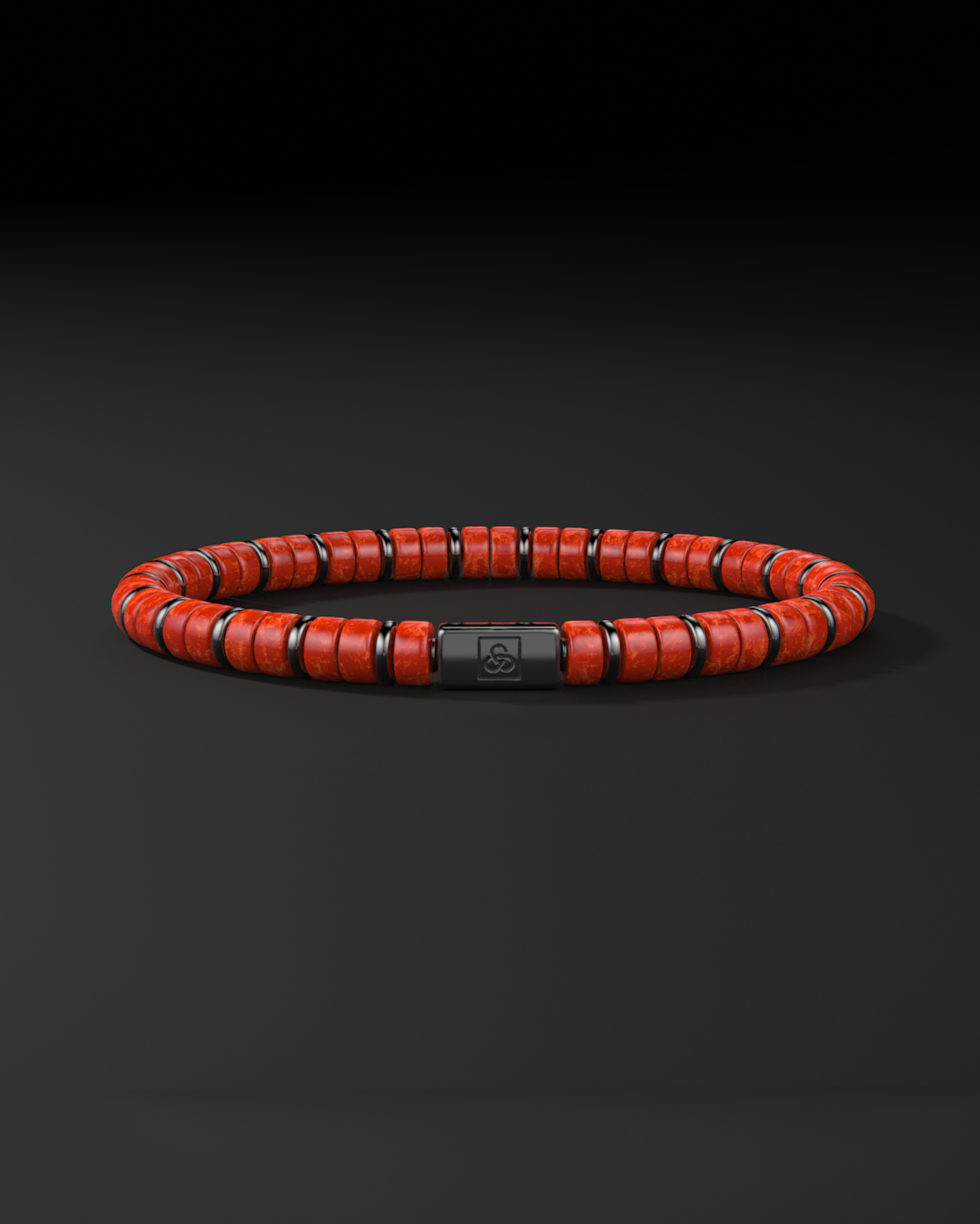 Pulsera de Jade Rojo 6mm | Espaciador #2