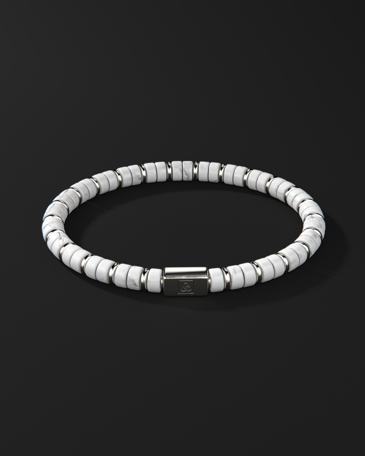 Pulsera de Howlite 6mm | Espaciador #2
