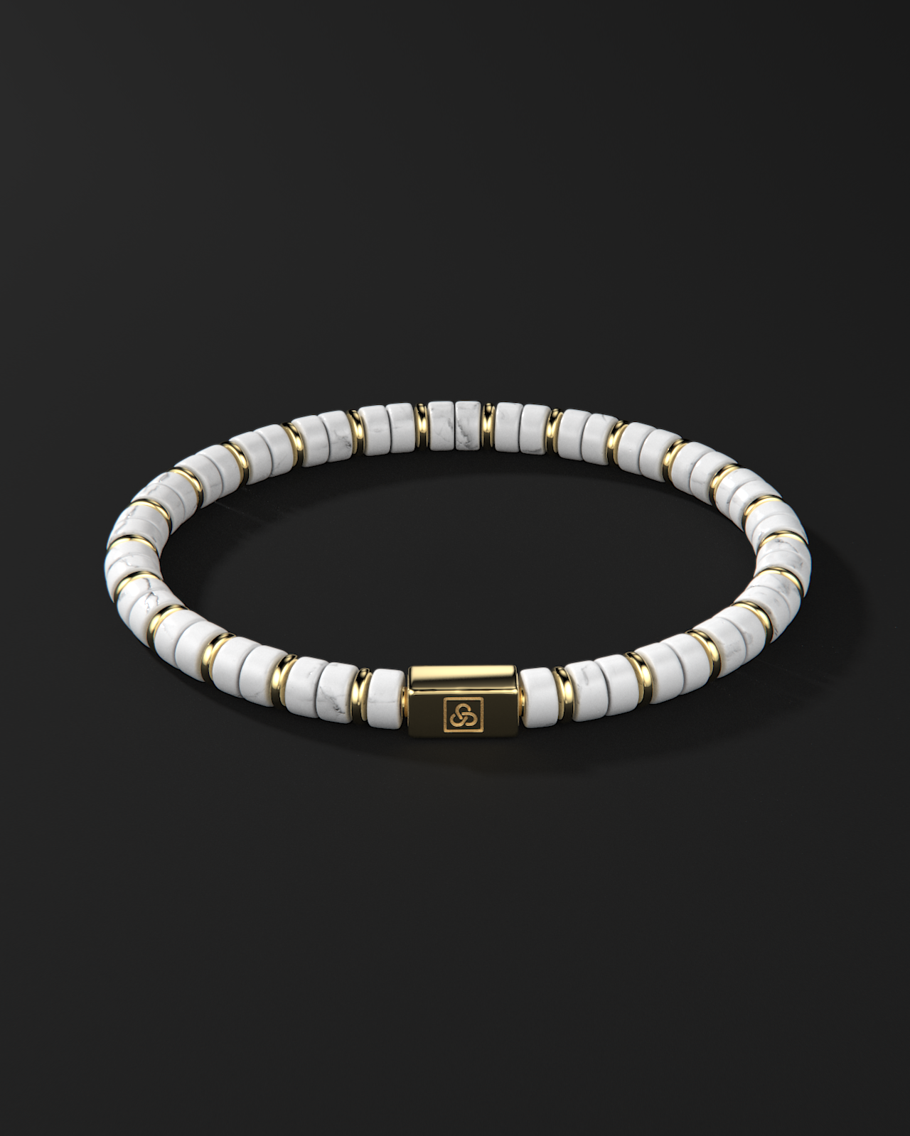 Pulsera de Howlite 6mm | Espaciador #2