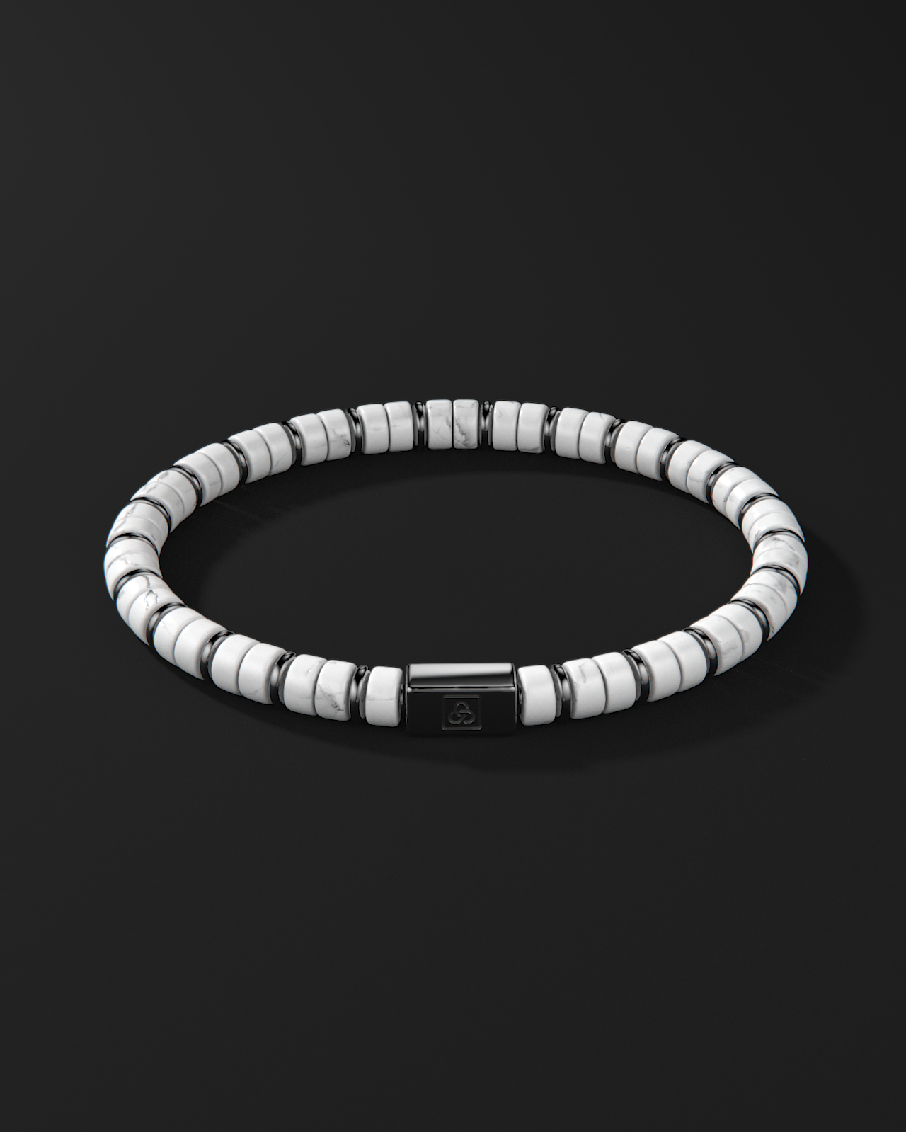 Pulsera de Howlite 6mm | Espaciador #2