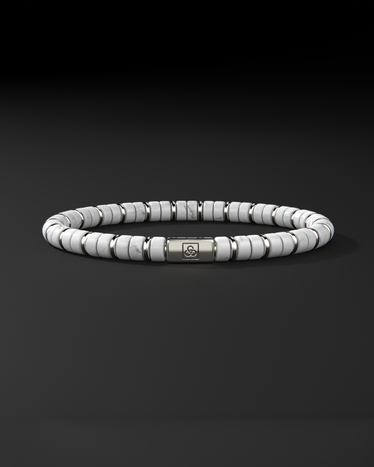 Pulsera de Howlite 6mm | Espaciador #2