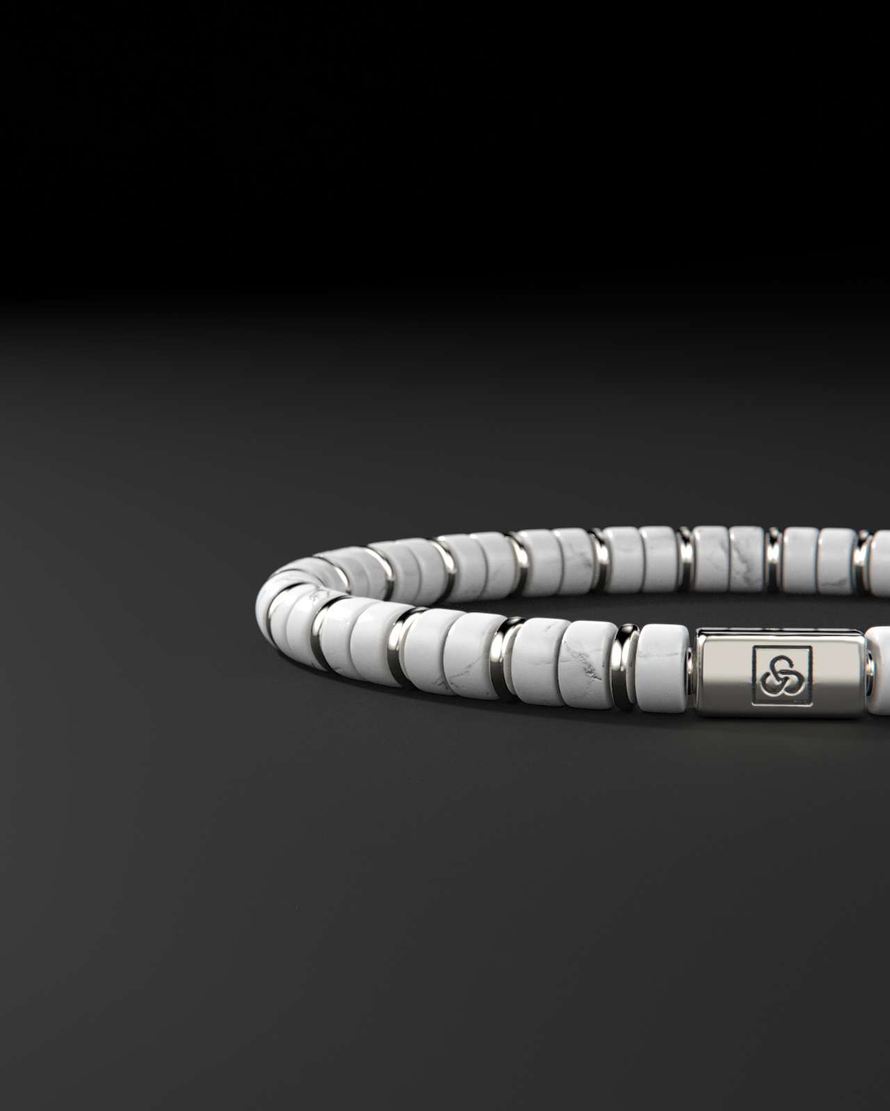 Pulsera de Howlite 6mm | Espaciador #2