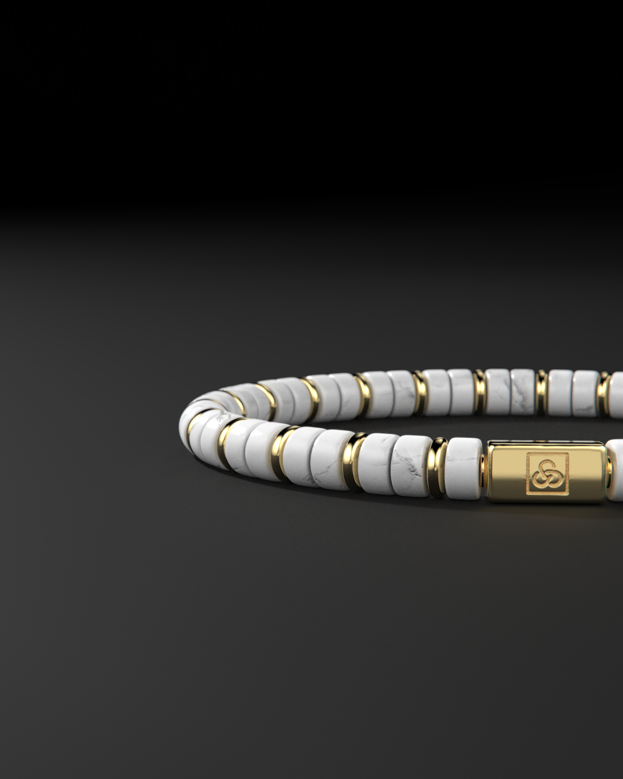 Pulsera de Howlite 6mm | Espaciador #2