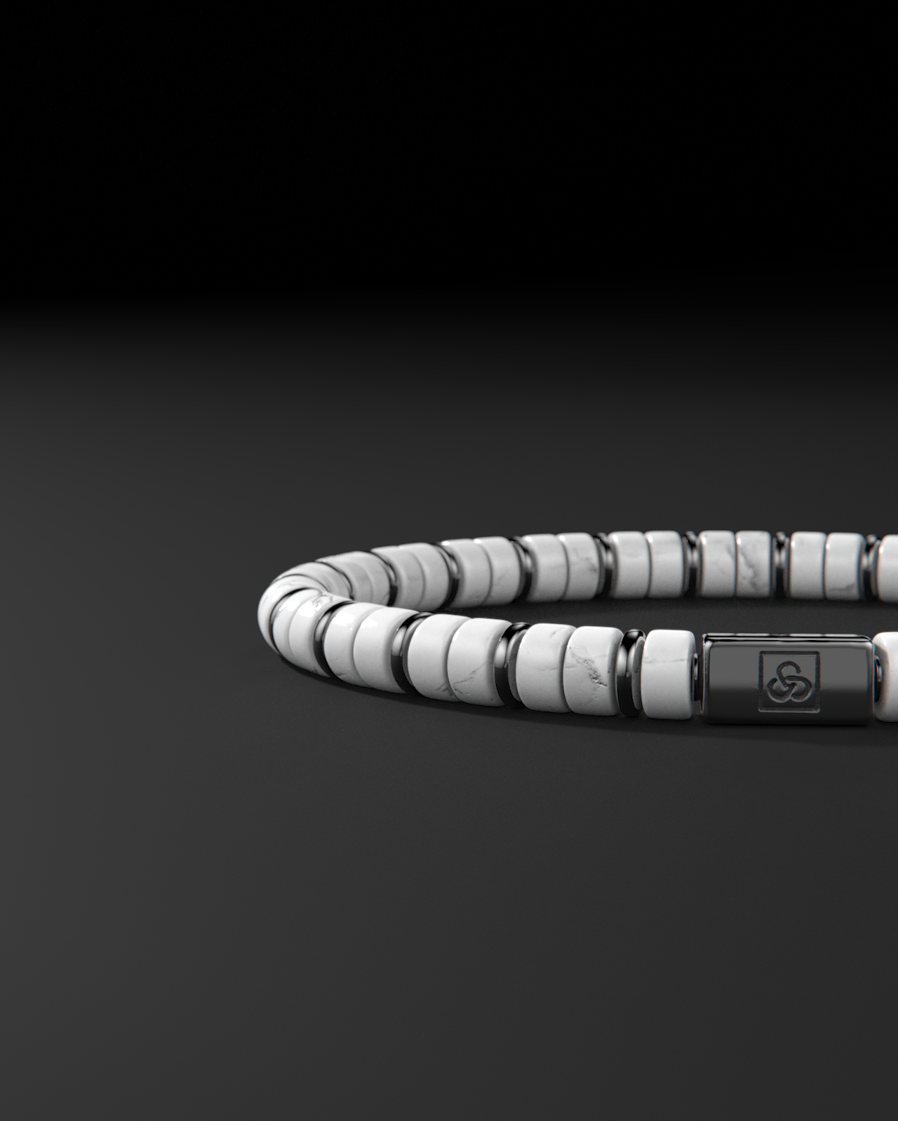 Pulsera de Howlite 6mm | Espaciador #2