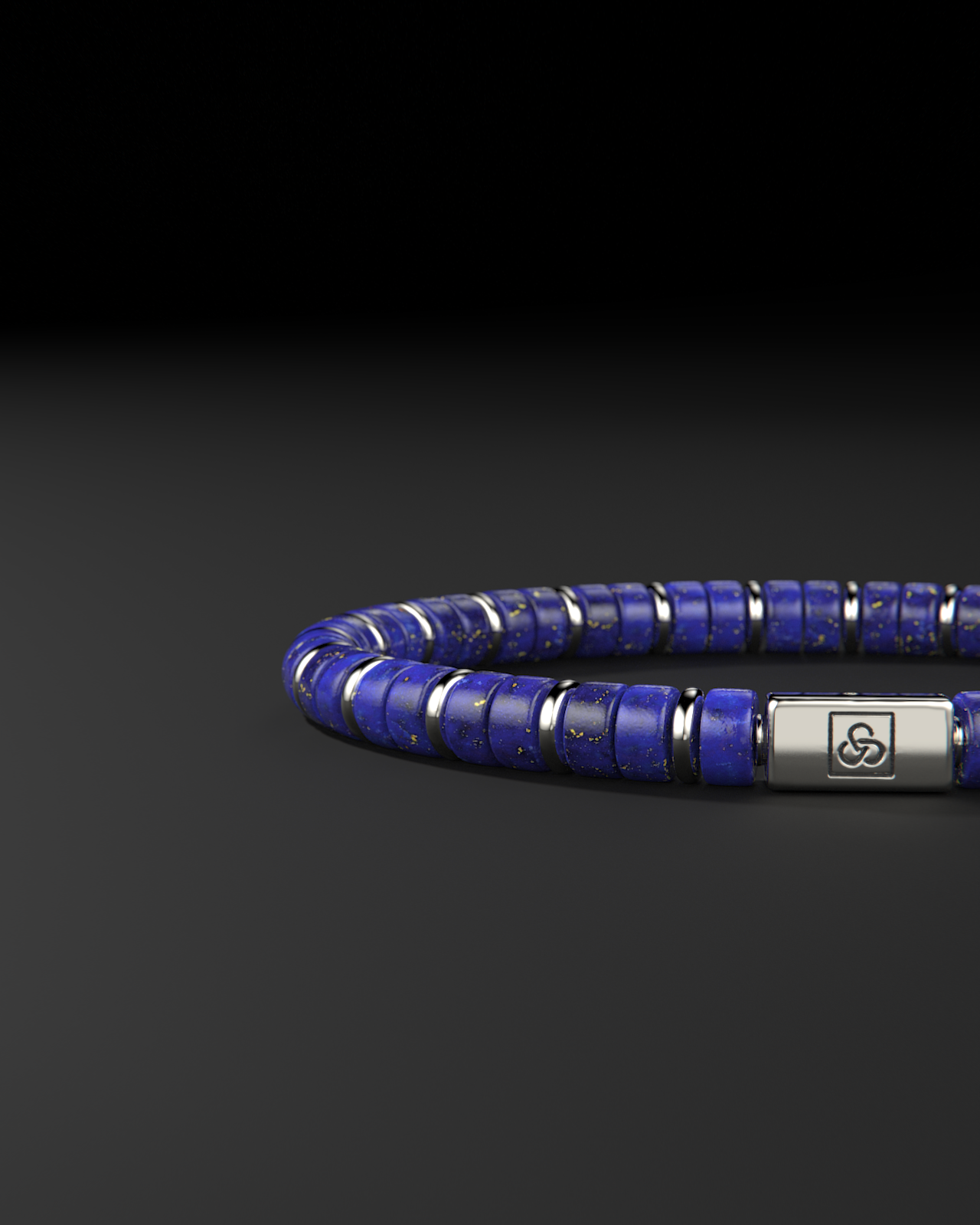 Pulsera de Lápiz Lázuli 6mm | Espaciador #2