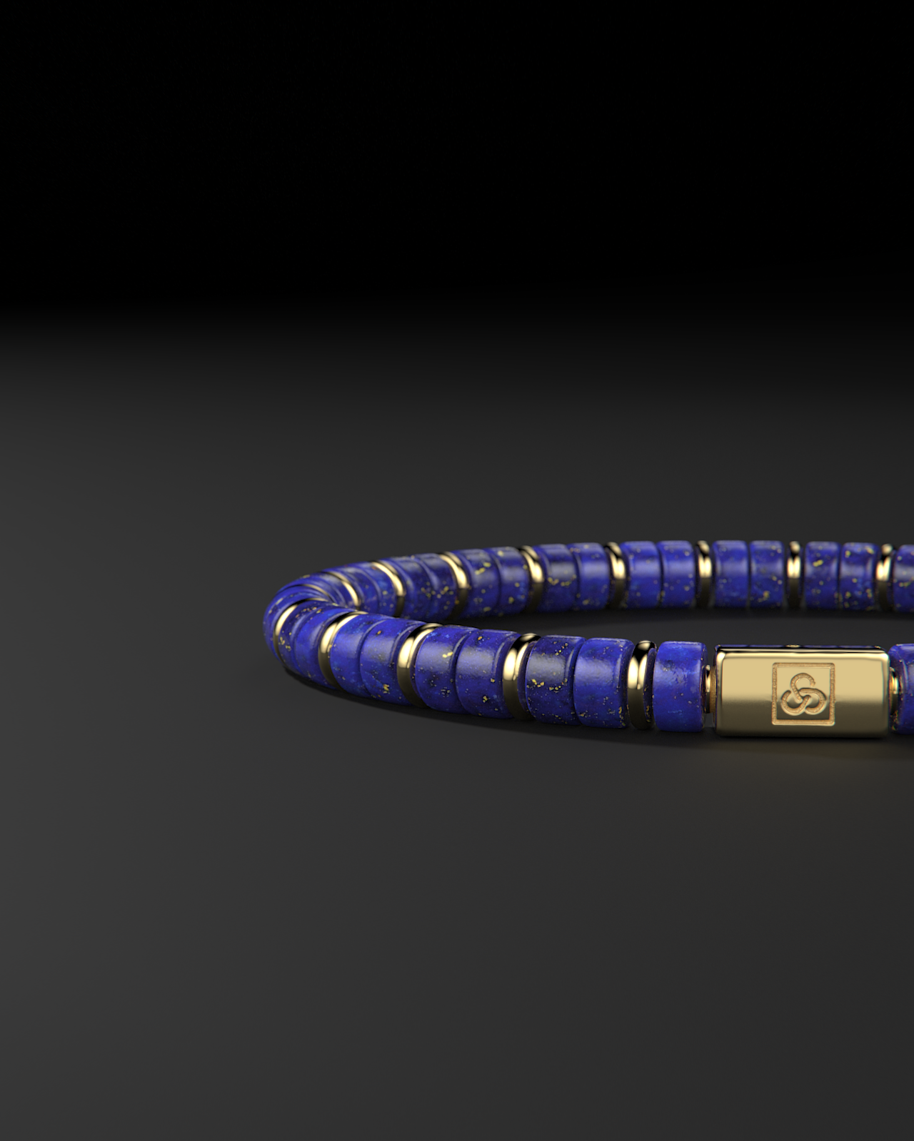 Pulsera de Lápiz Lázuli 6mm | Espaciador #2