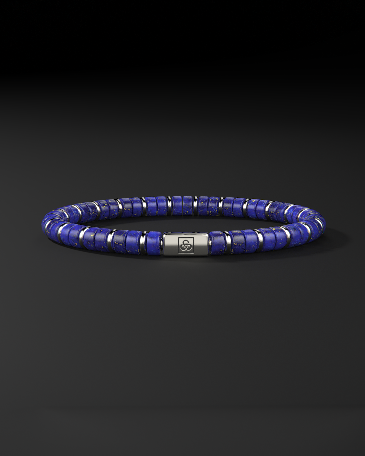 Pulsera de Lápiz Lázuli 6mm | Espaciador #2