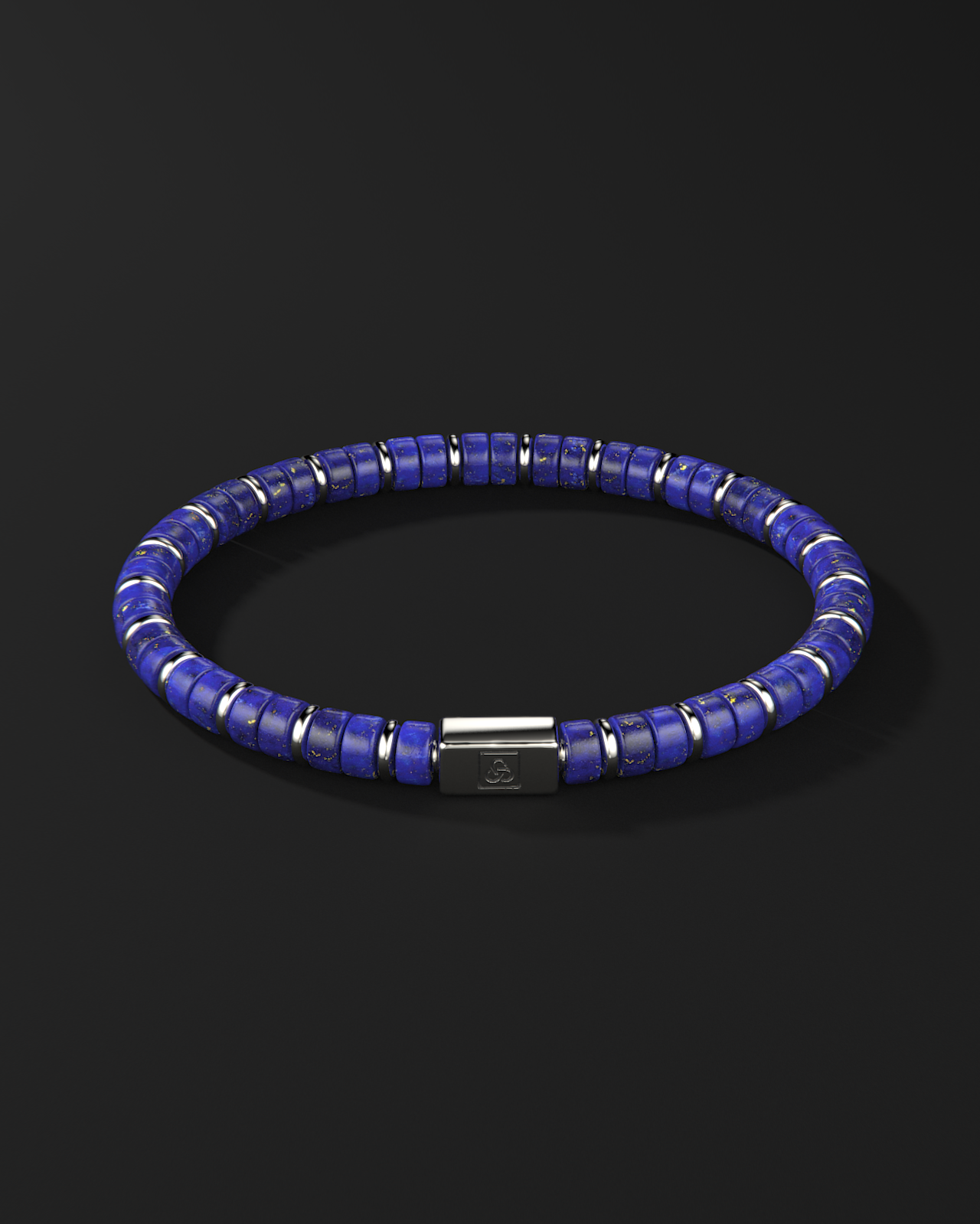Pulsera de Lápiz Lázuli 6mm | Espaciador #2