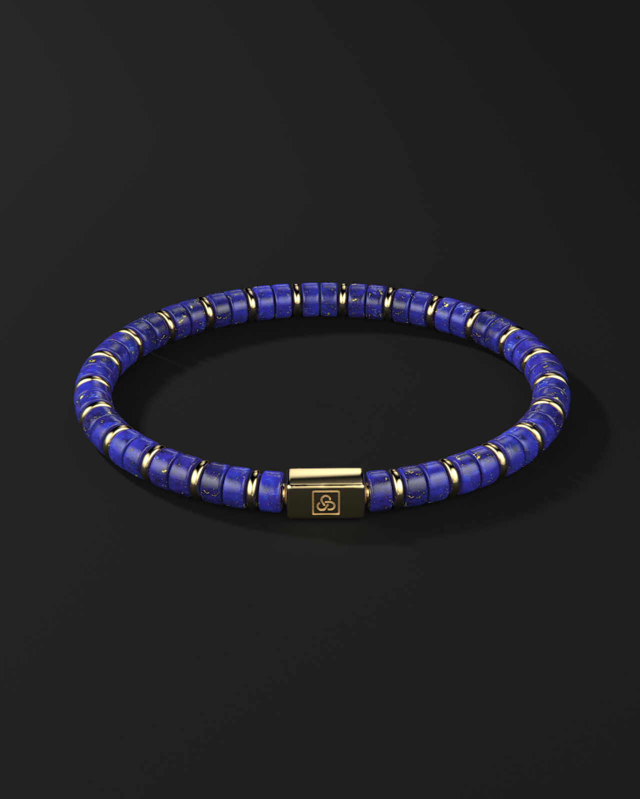 Pulsera de Lápiz Lázuli 6mm | Espaciador #2