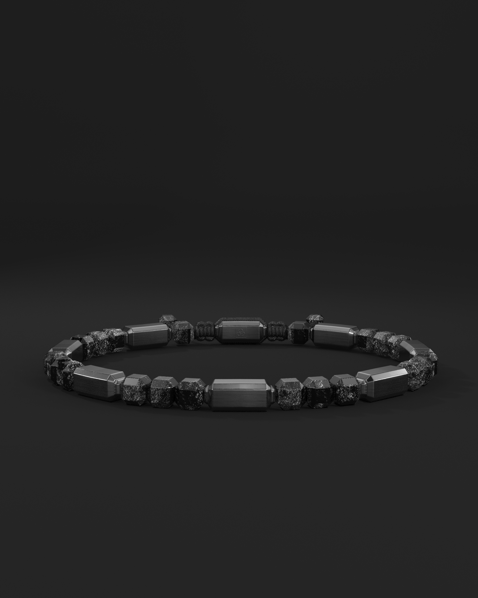 Silver Obsidian Bracelet #2 5mm | Kubic