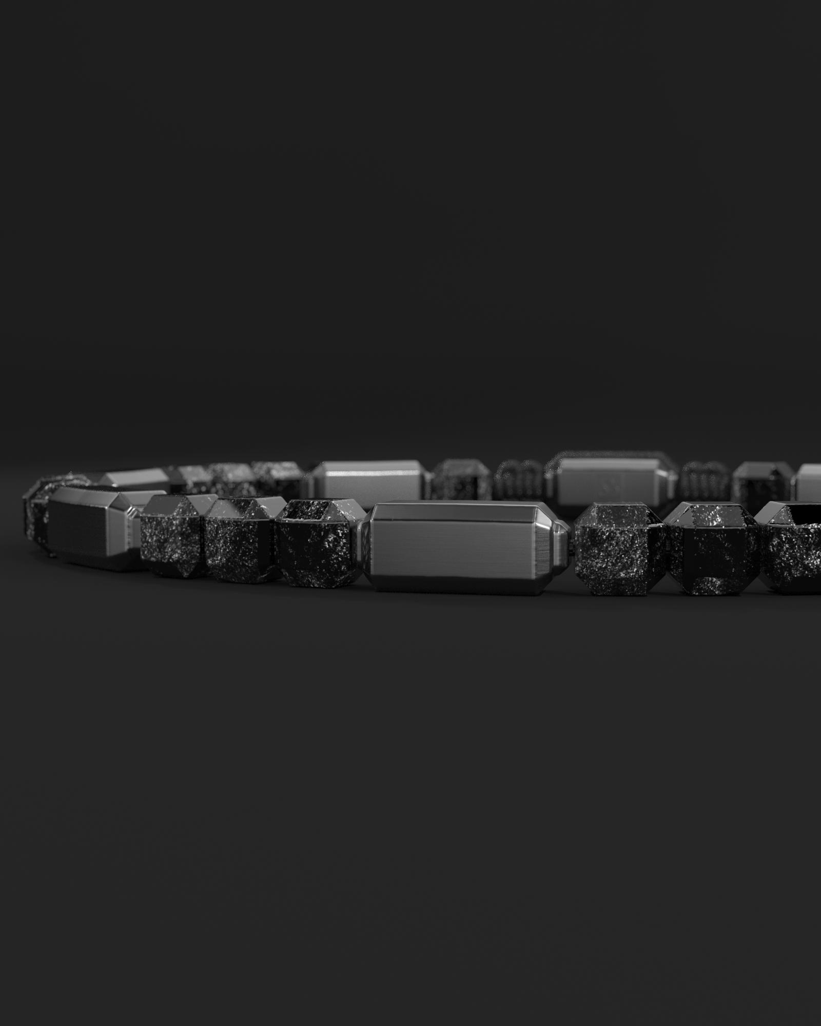 Silver Obsidian Bracelet #2 5mm | Kubic