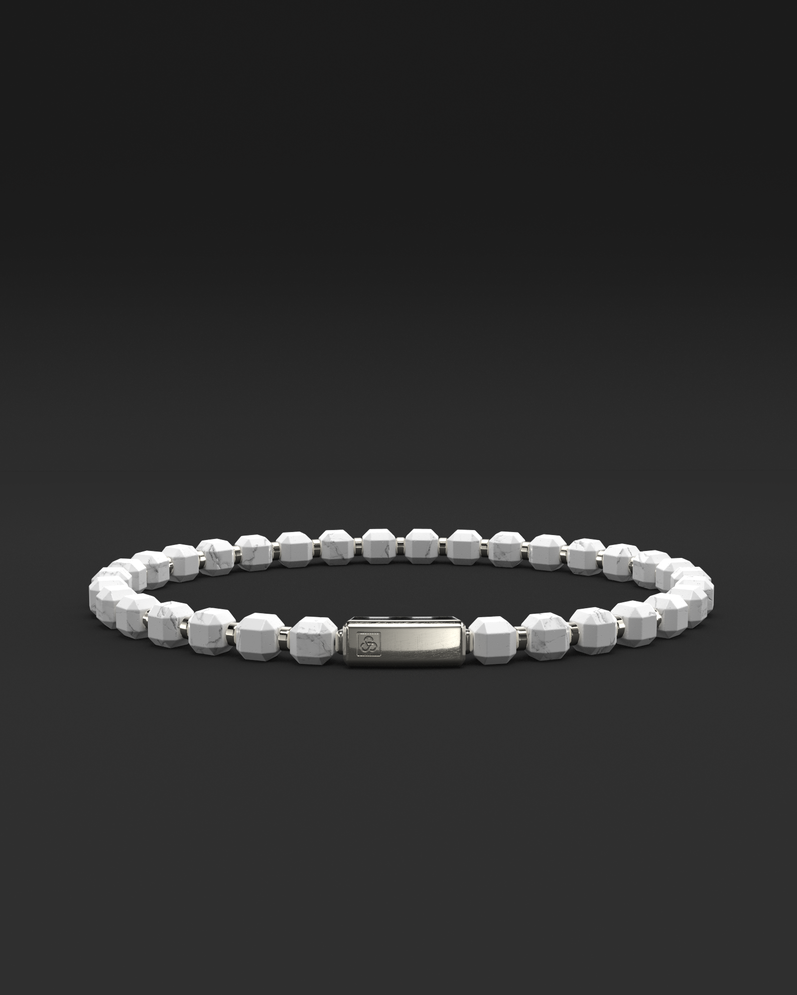 Howlite Bracelet 5mm | Kubic