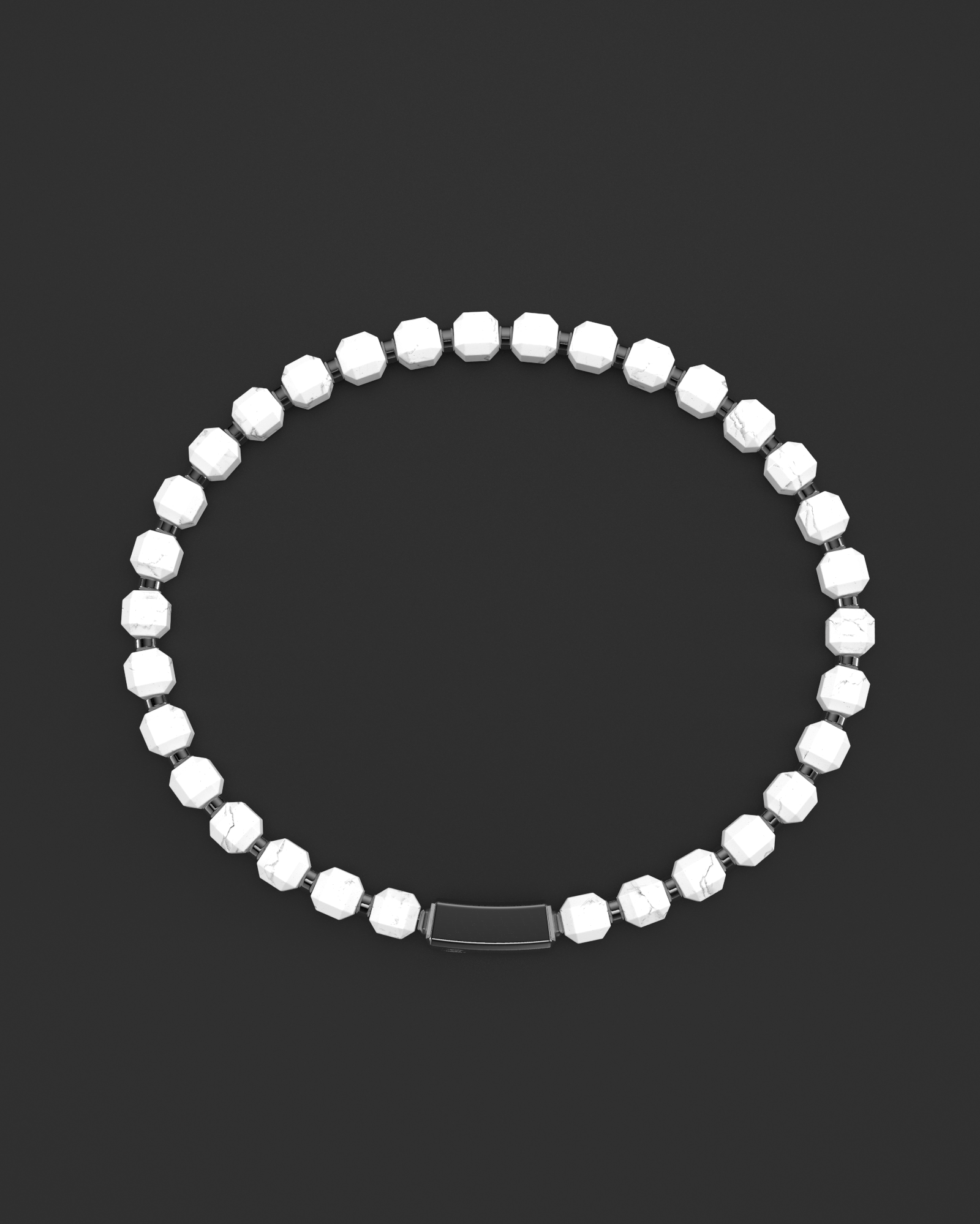 Howlite Bracelet 5mm | Kubic