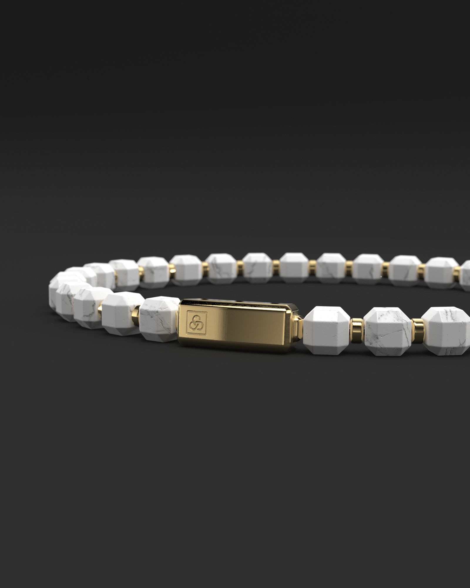 Howlite Bracelet 5mm | Kubic