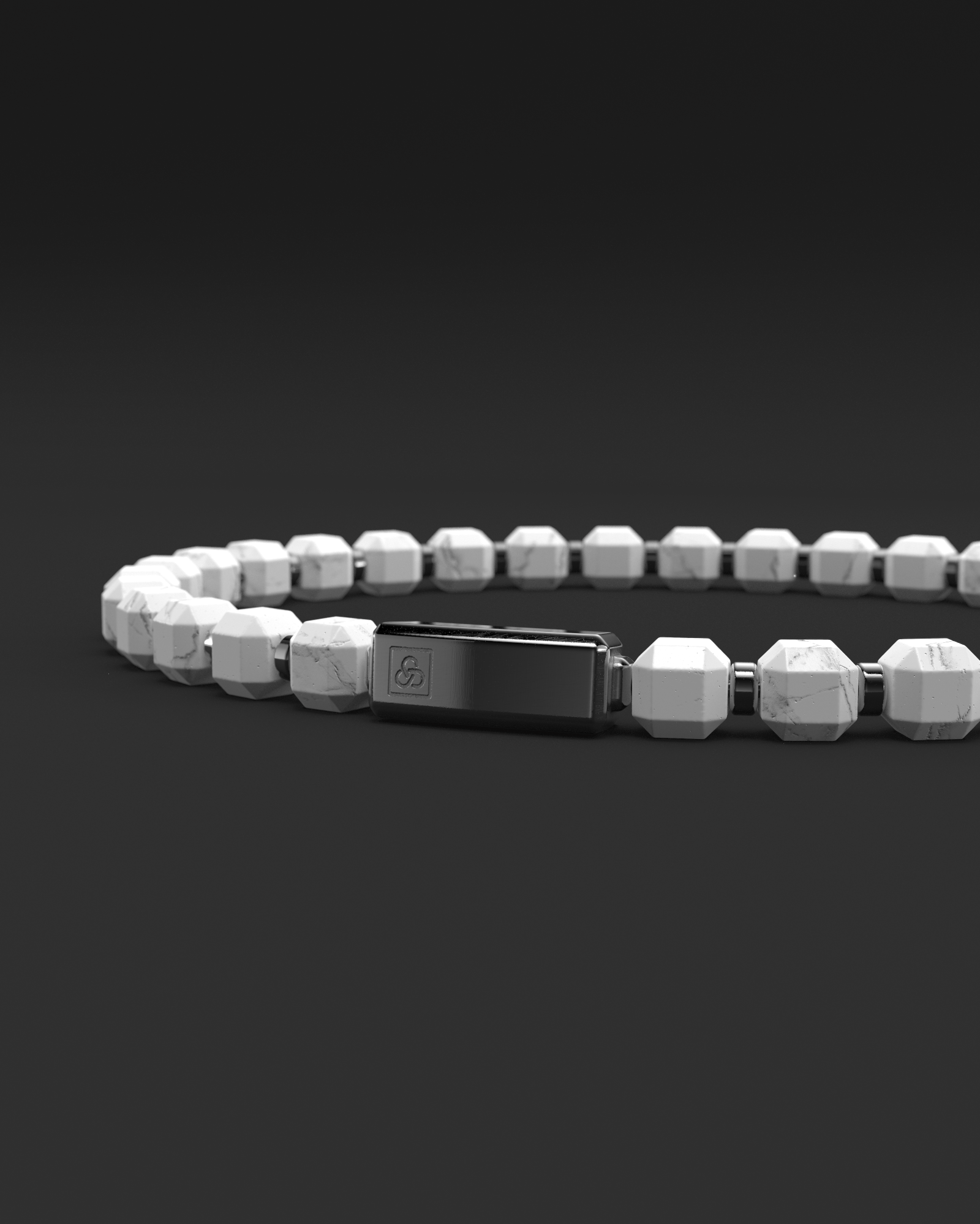 Howlite Bracelet 5mm | Kubic